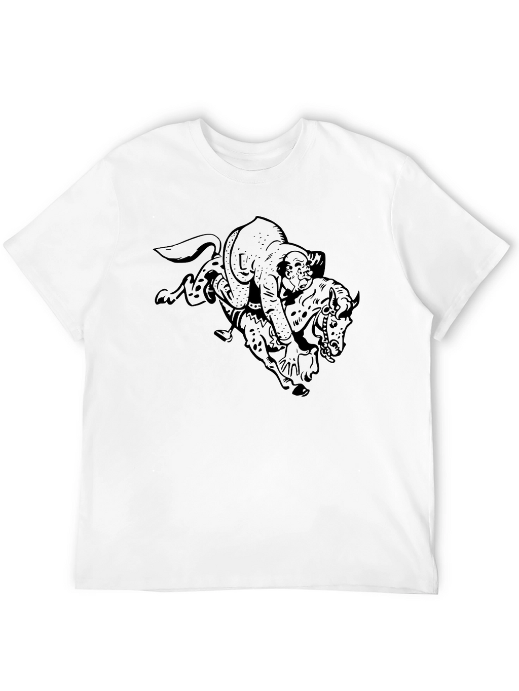 Black Graphic Tee - Bronco Rider