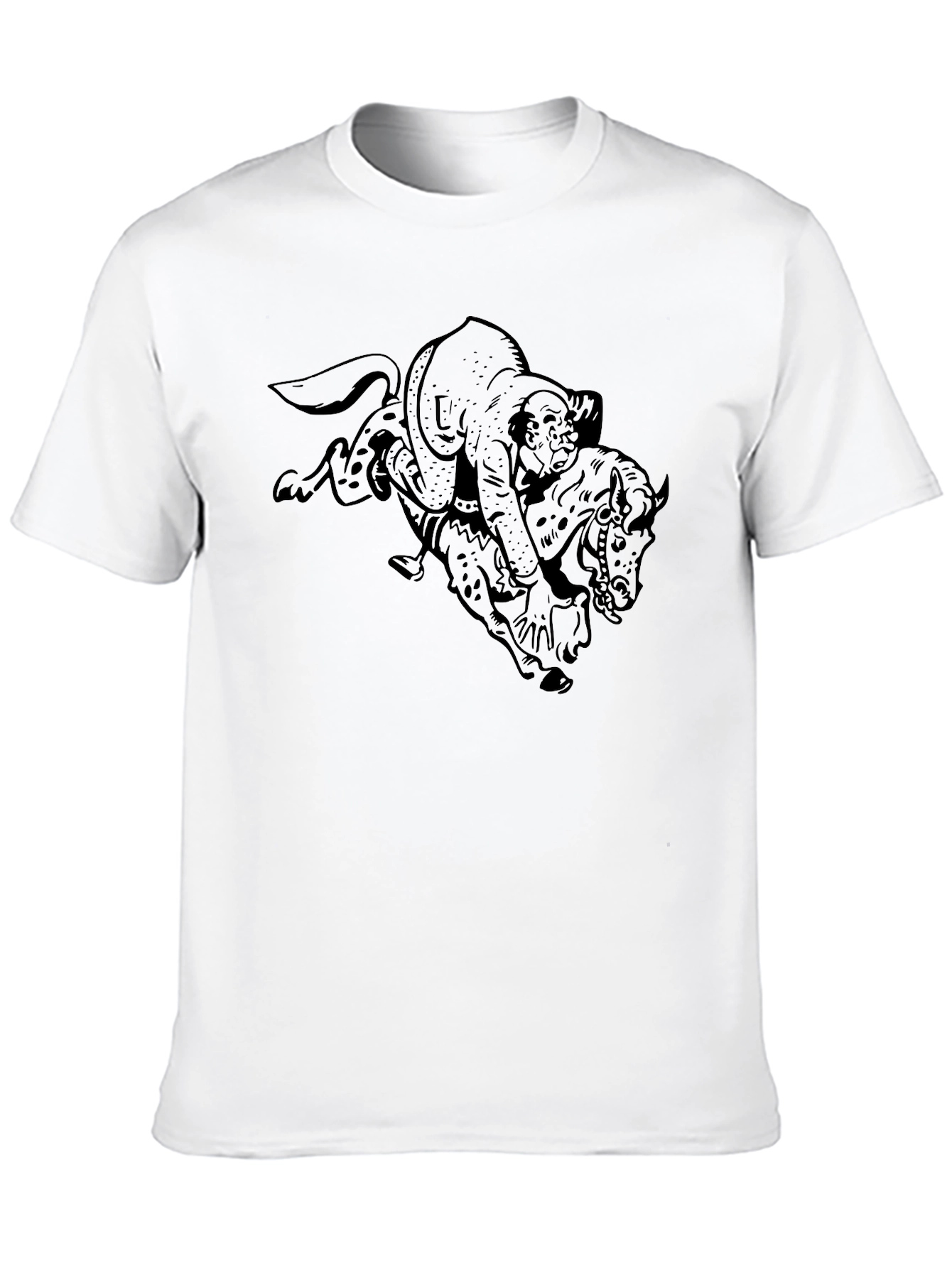 Black Graphic Tee - Bronco Rider