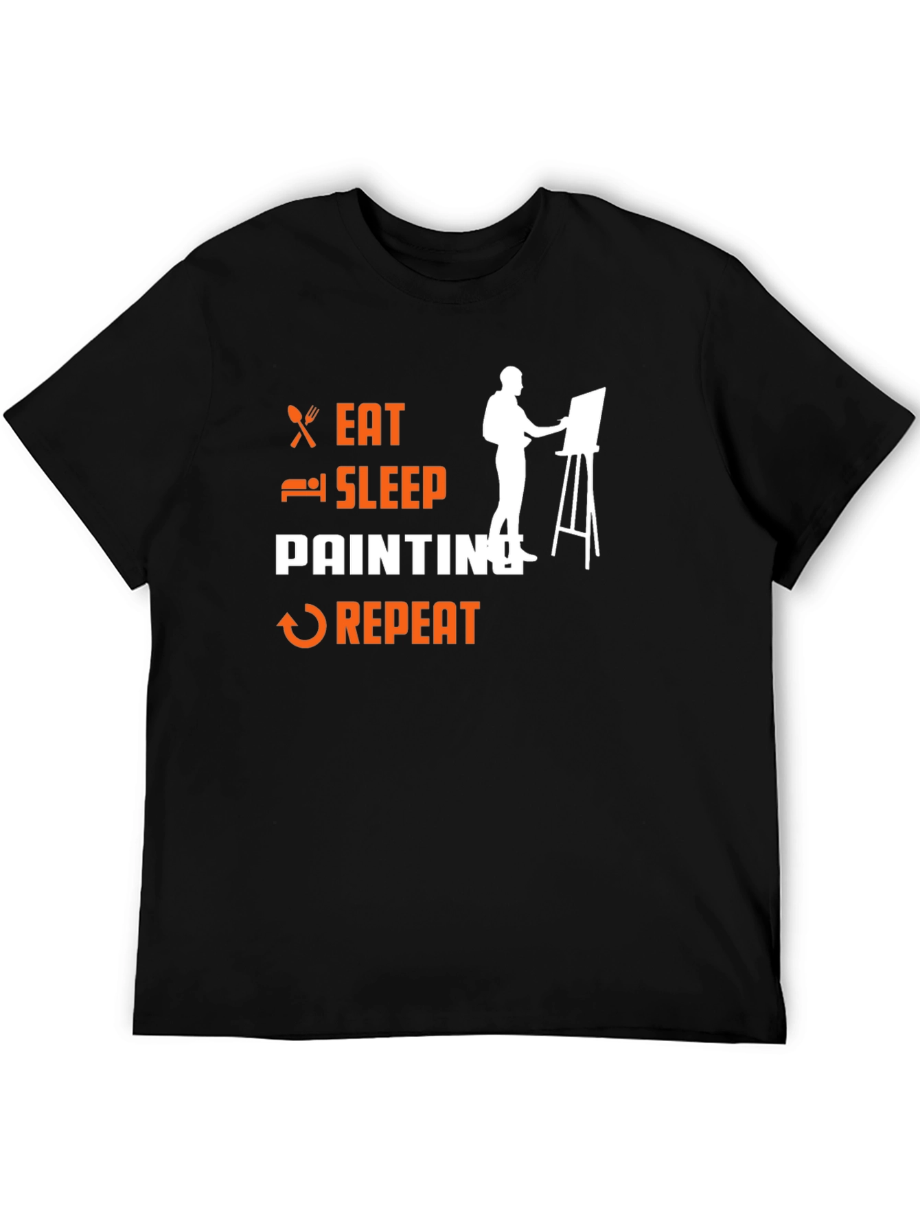 Eat Sleep Painting Repeat Black T-Shirt