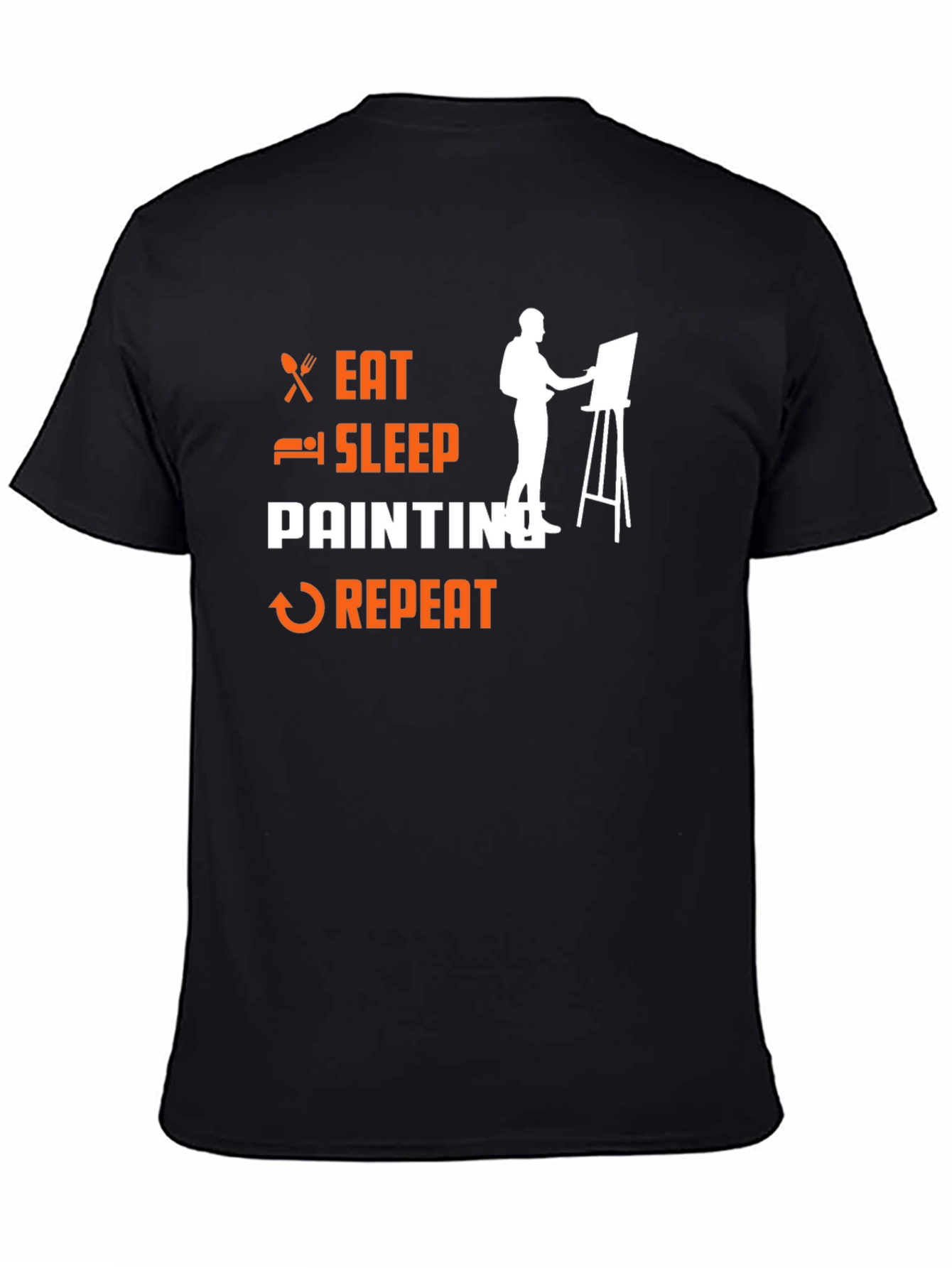 Eat Sleep Painting Repeat Black T-Shirt