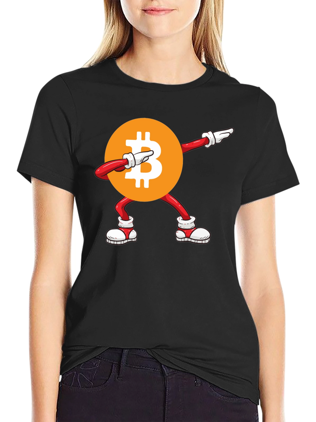 Bitcoin Dabbing Graphic Tee - Crypto Fashion