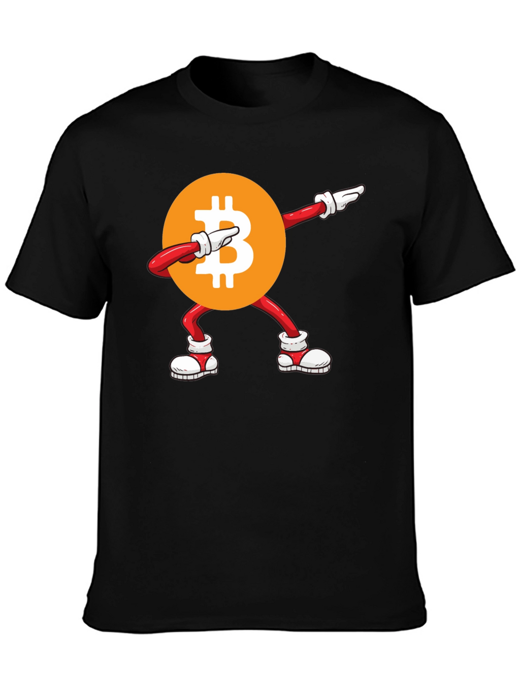 Bitcoin Dabbing Graphic Tee - Crypto Fashion