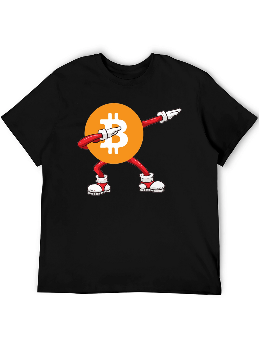 Bitcoin Dabbing Graphic Tee - Crypto Fashion