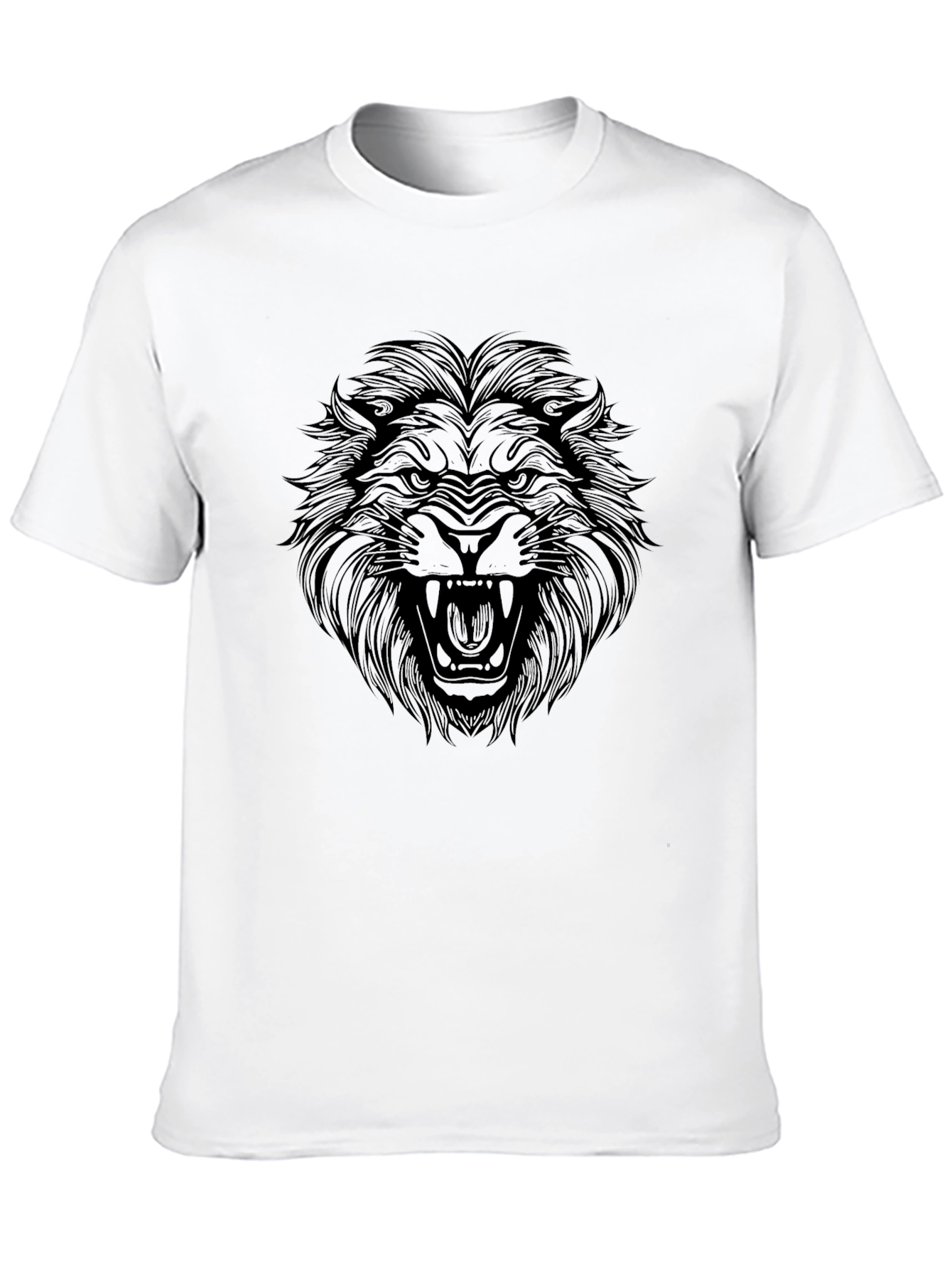 Black Lion Graphic Tee - Roar in Style!