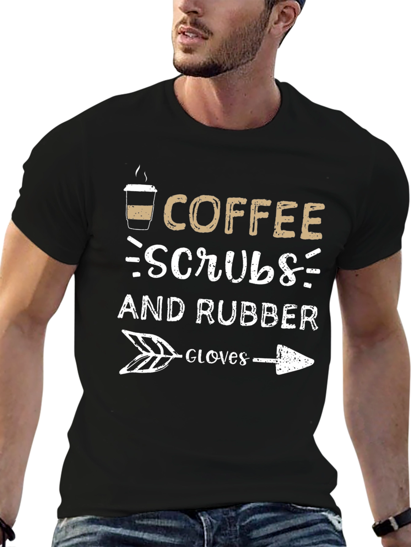 Coffee Scrubs & Rubber Gloves Graphic T-Shirt