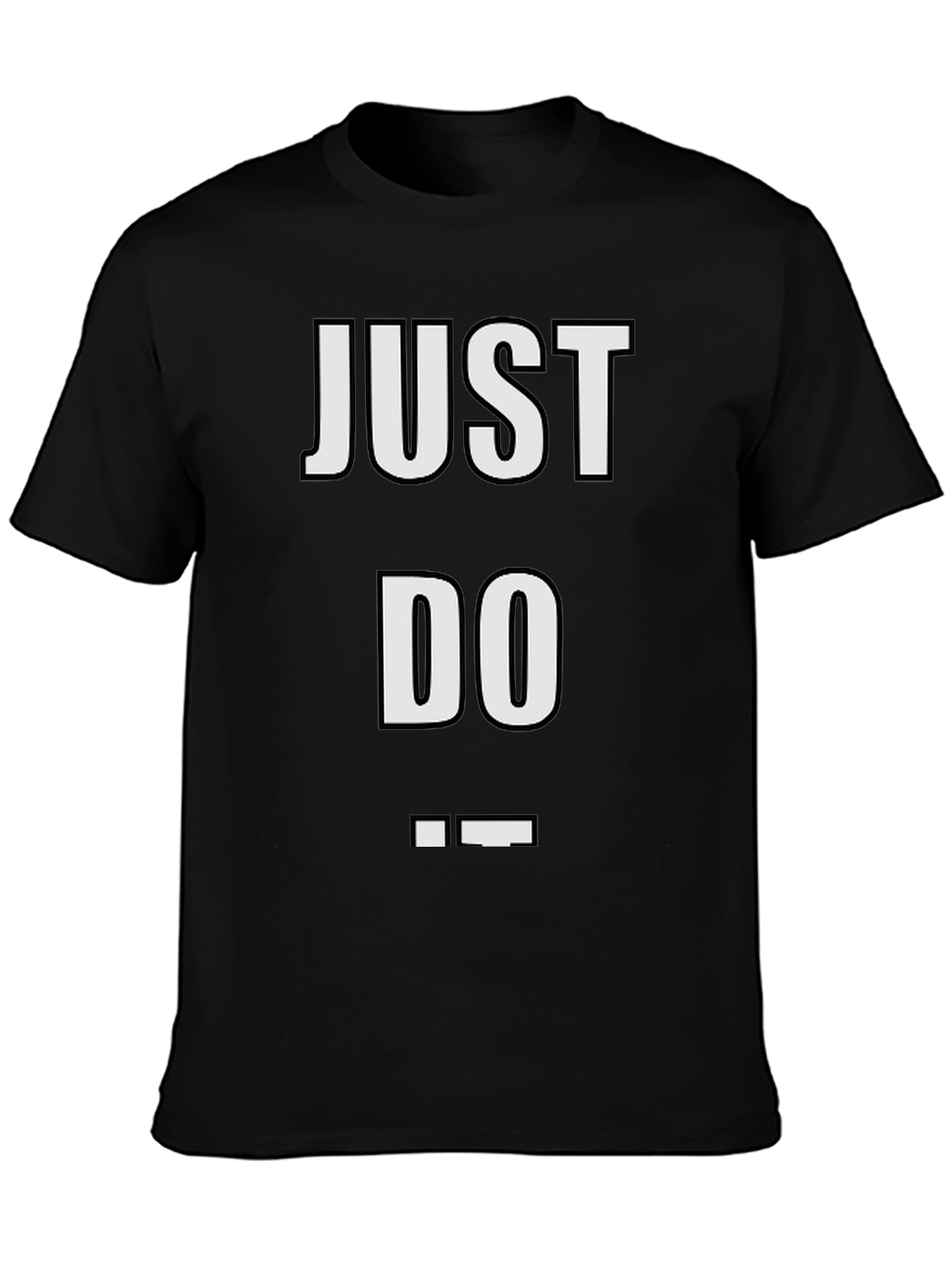 Just Do It Tee - Stylish Black T-Shirt