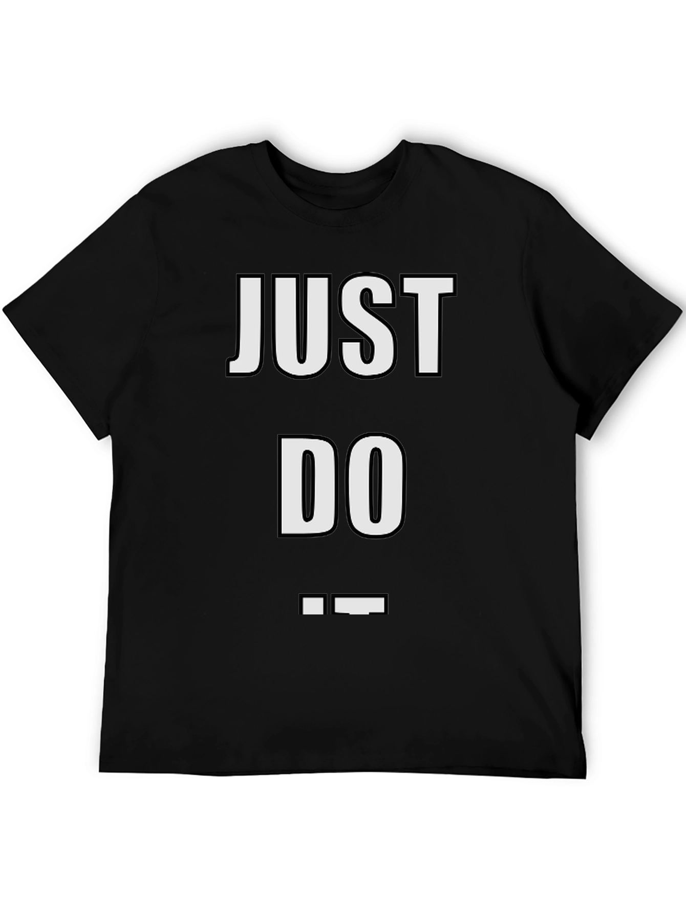 Just Do It Tee - Stylish Black T-Shirt