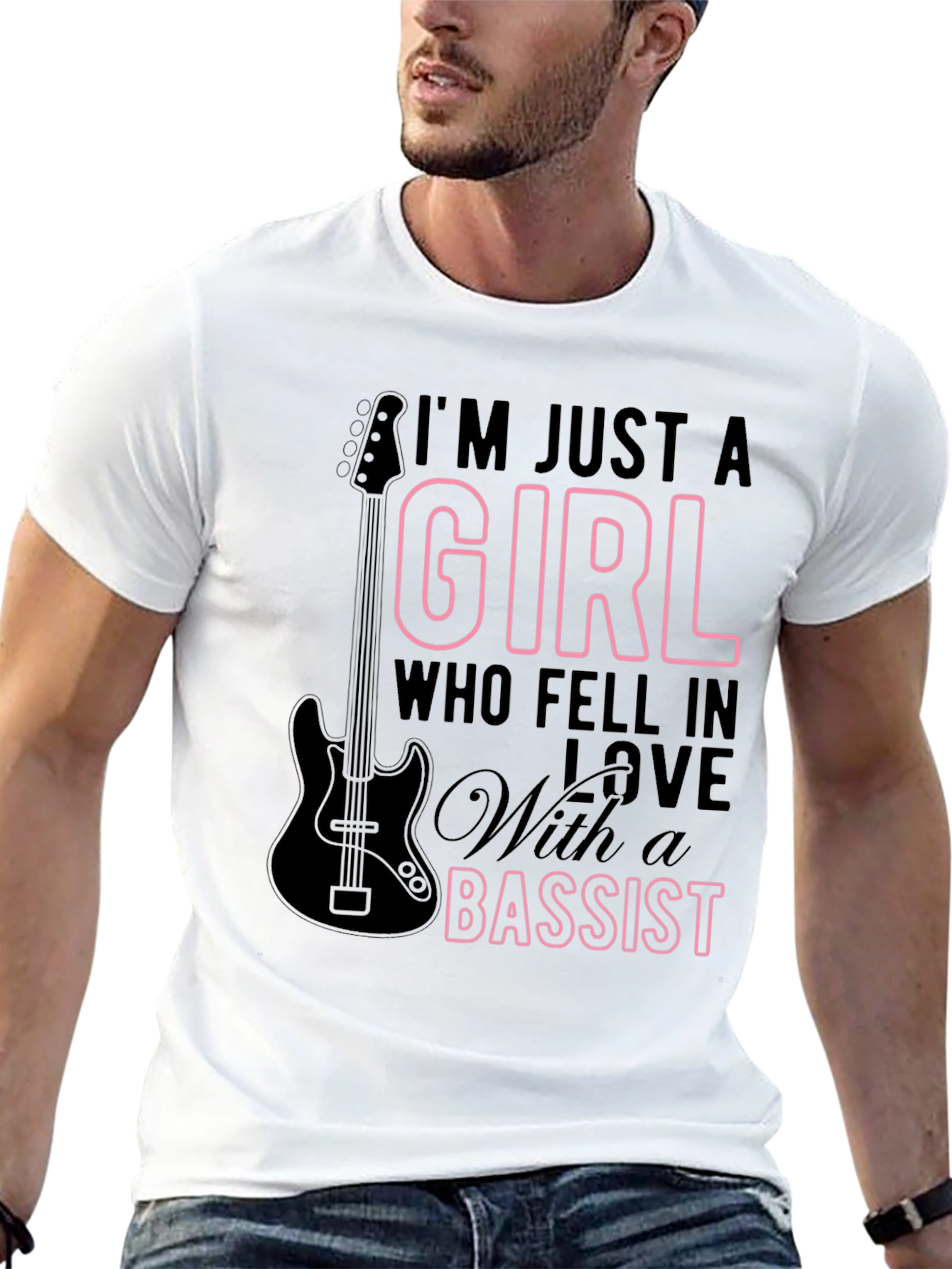 Girl Bassist Graphic Tee - Music Lovers T-Shirt