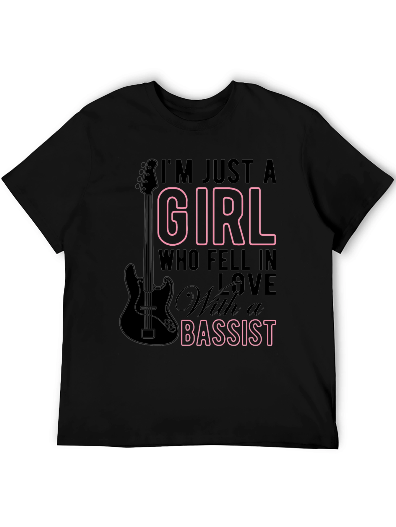 Girl Bassist Graphic Tee - Music Lovers T-Shirt