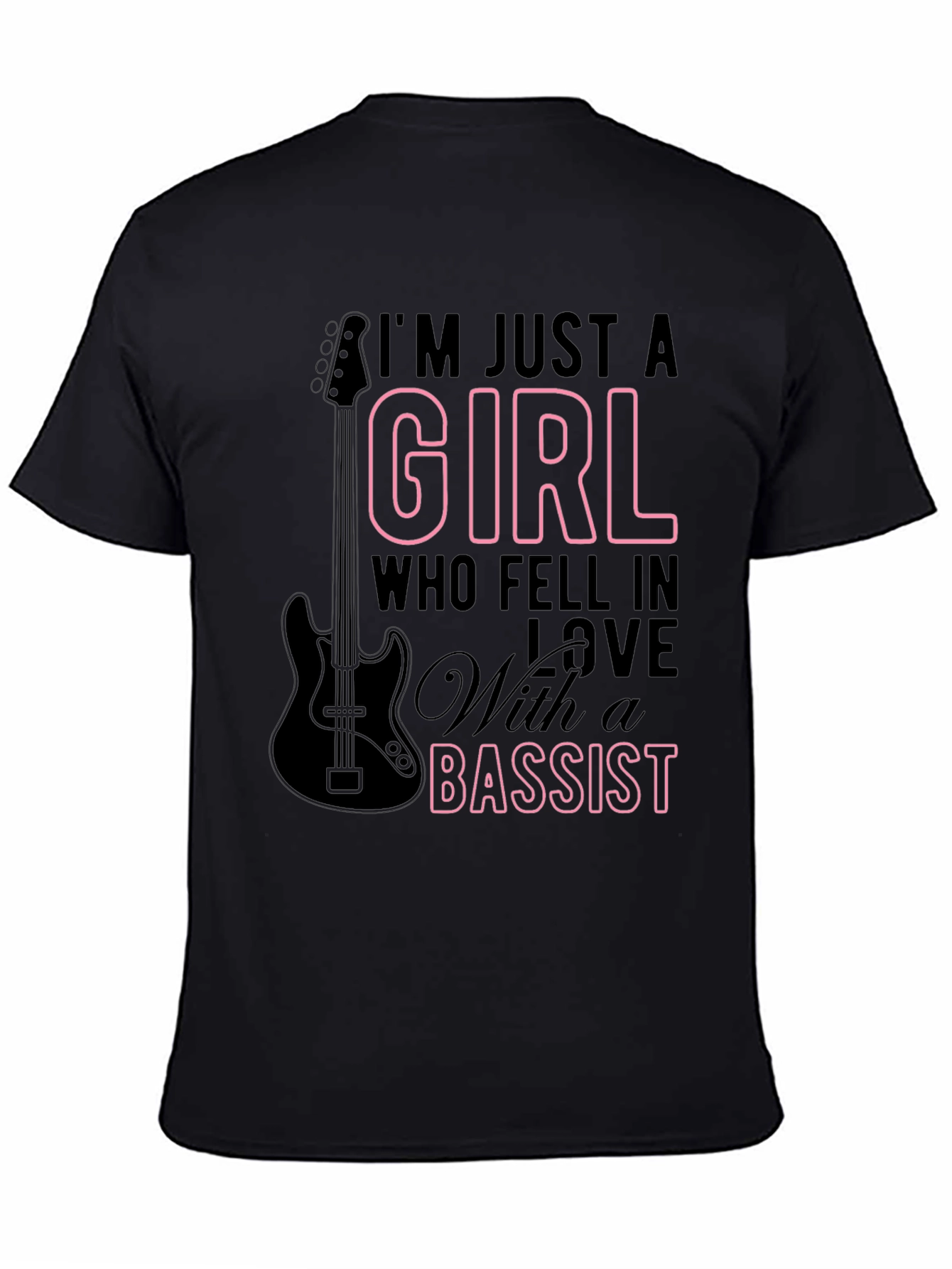 Girl Bassist Graphic Tee - Music Lovers T-Shirt