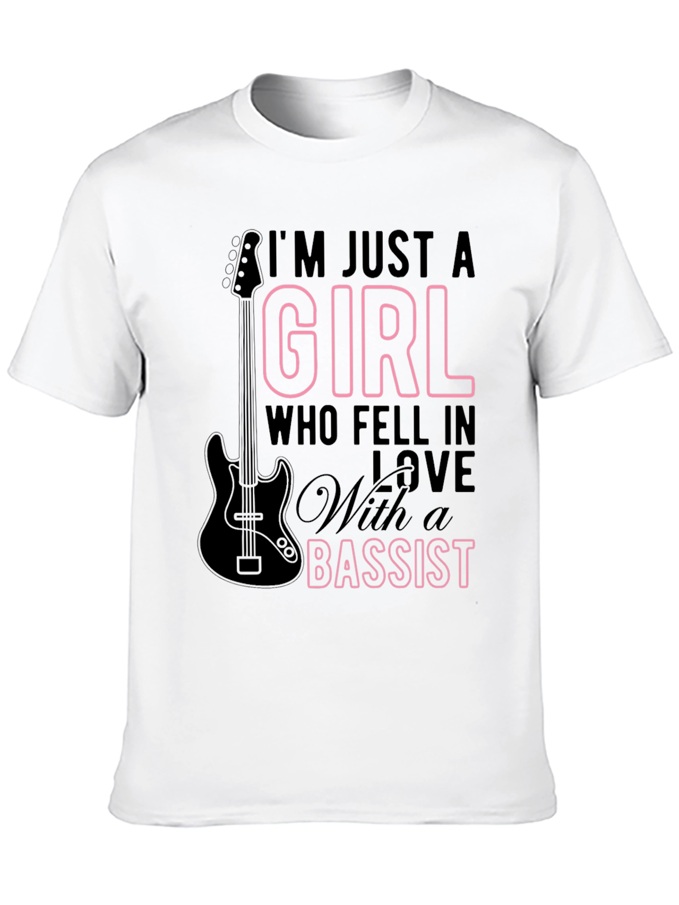 Girl Bassist Graphic Tee - Music Lovers T-Shirt