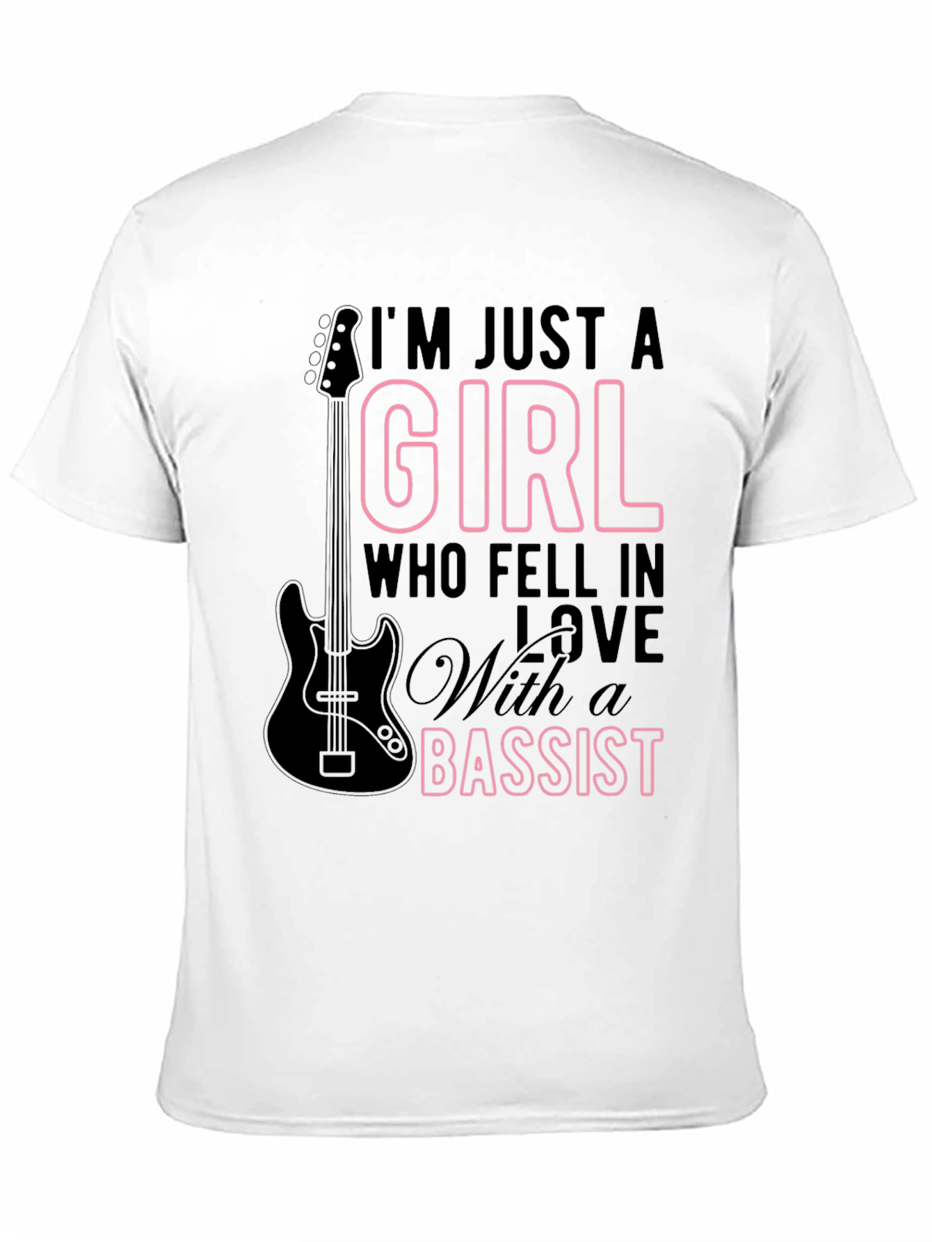 Girl Bassist Graphic Tee - Music Lovers T-Shirt