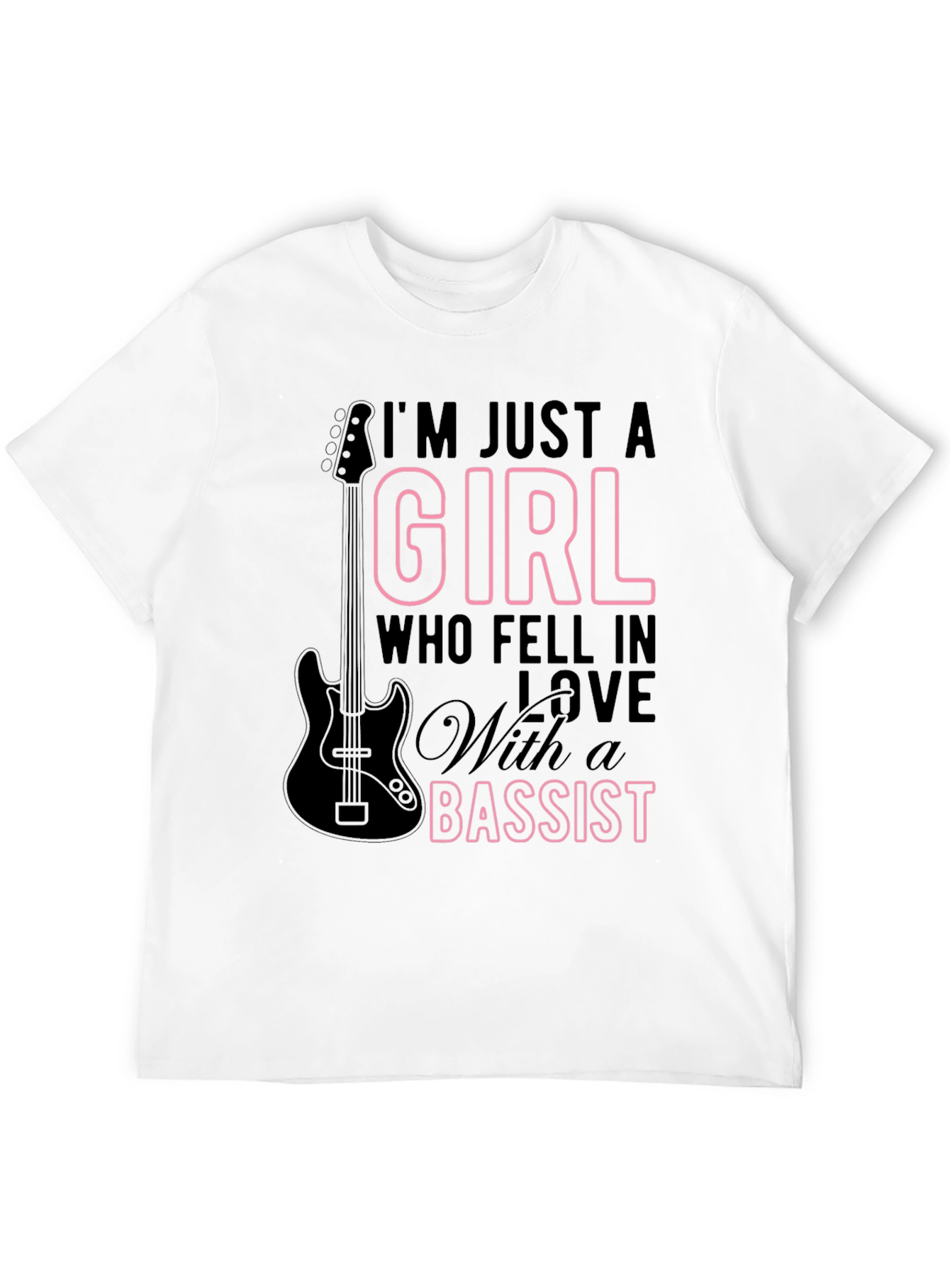 Girl Bassist Graphic Tee - Music Lovers T-Shirt