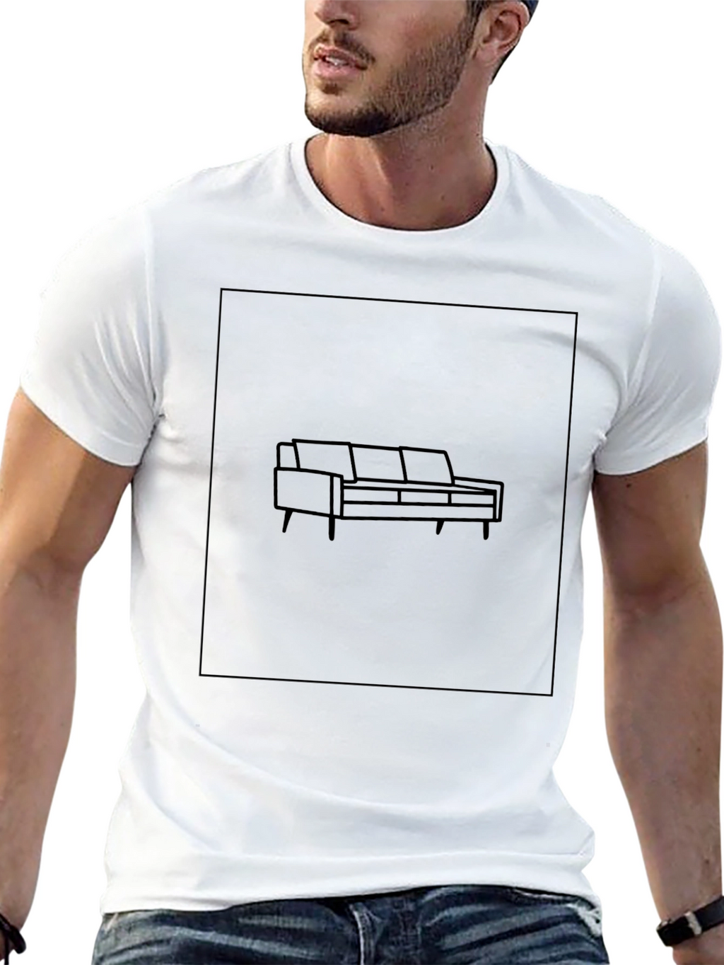 Couch Graphic Black Tee