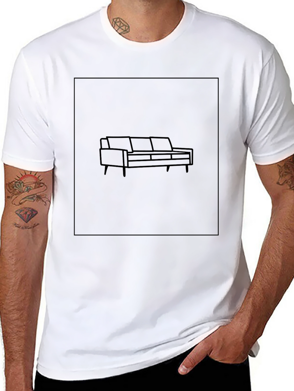 Couch Graphic Black Tee