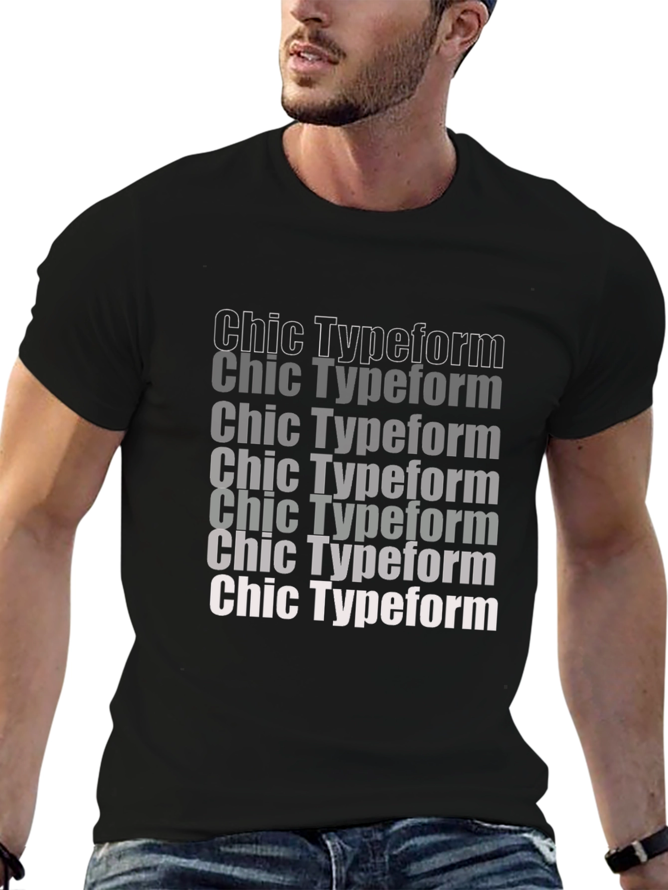 Chic Typeform Graphic Tee - Stylish Comfort