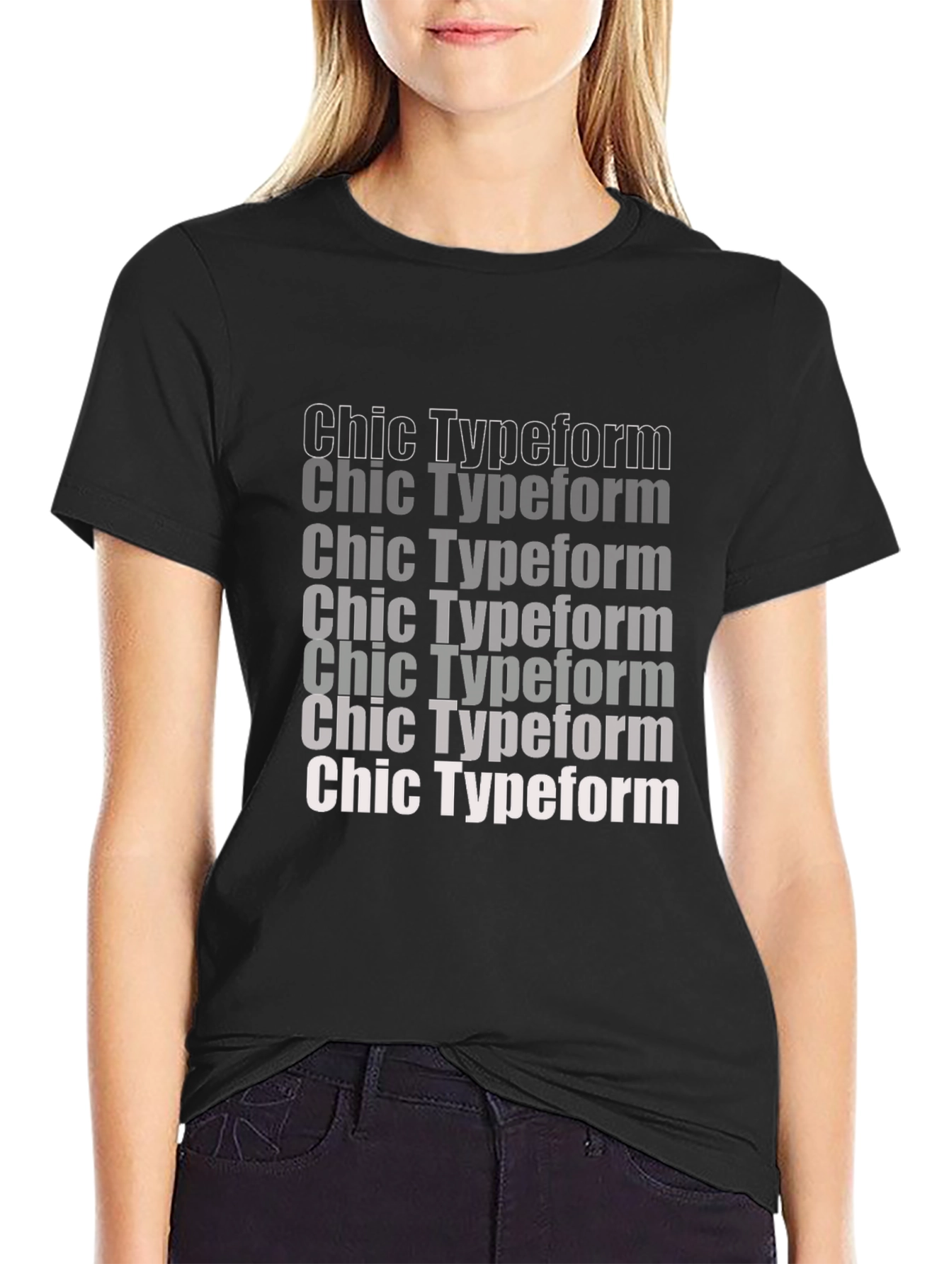 Chic Typeform Graphic Tee - Stylish Comfort