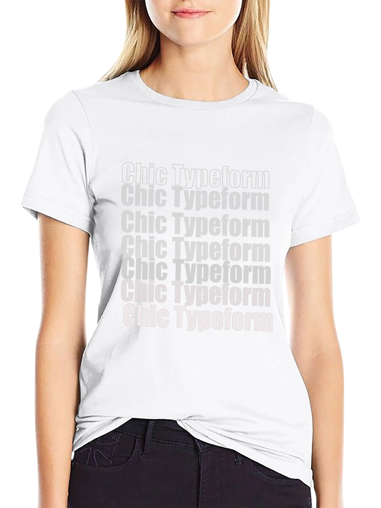 Chic Typeform Graphic Tee - Stylish Comfort