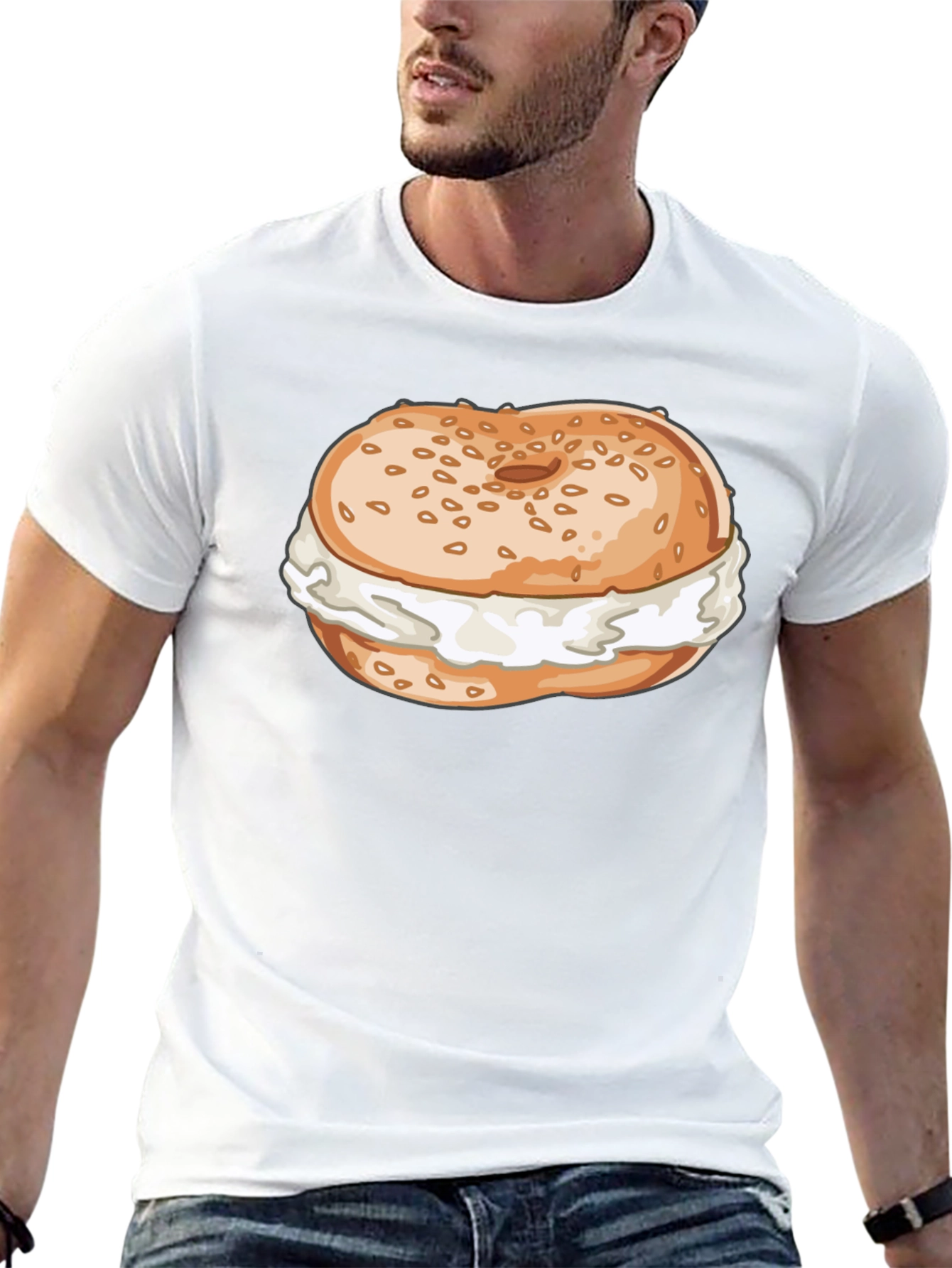 Bagel & Cream Cheese Graphic Tee - Unisex Comfort