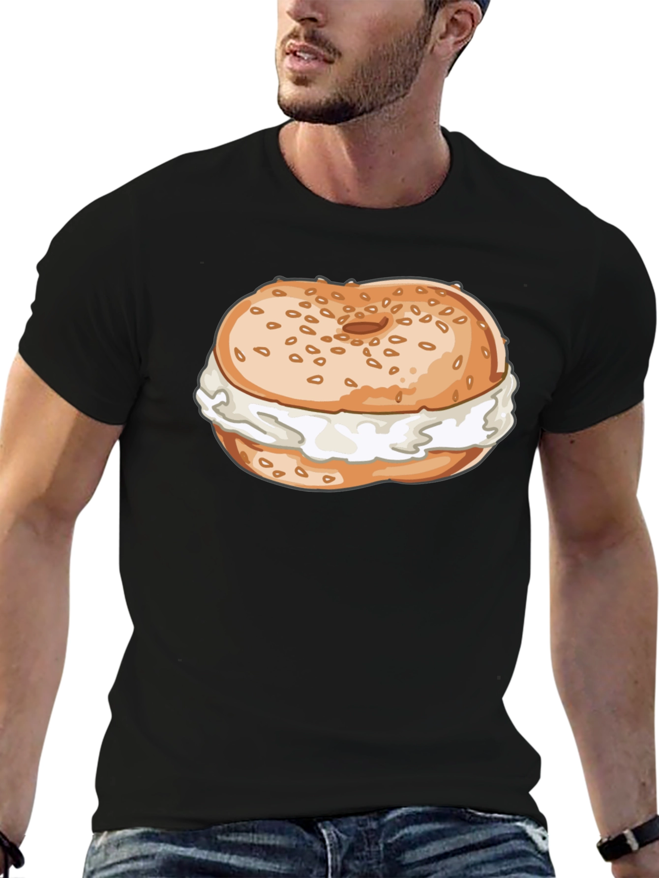 Bagel & Cream Cheese Graphic Tee - Unisex Comfort