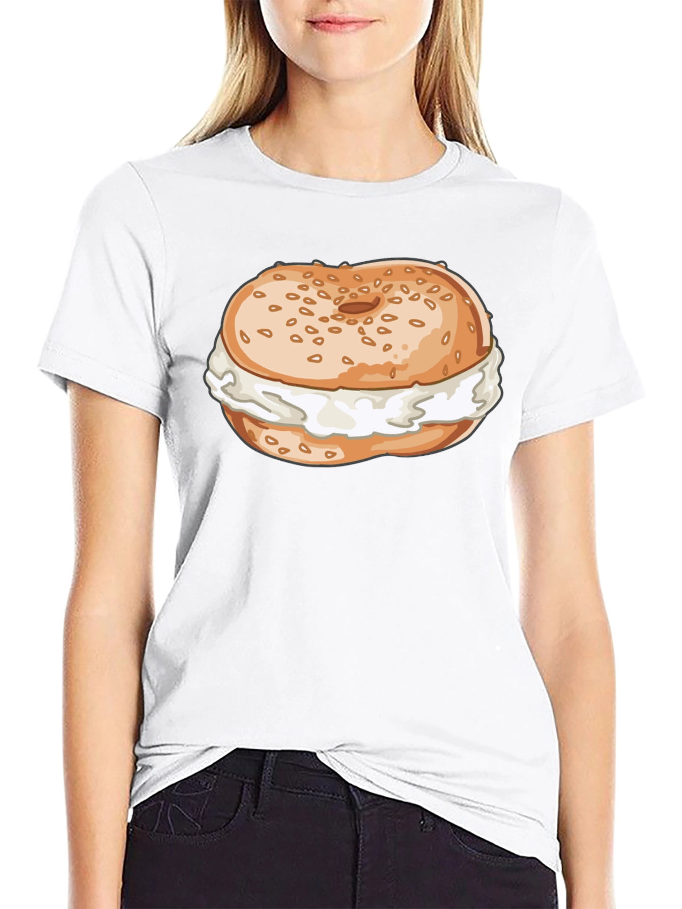 Bagel & Cream Cheese Graphic Tee - Unisex Comfort