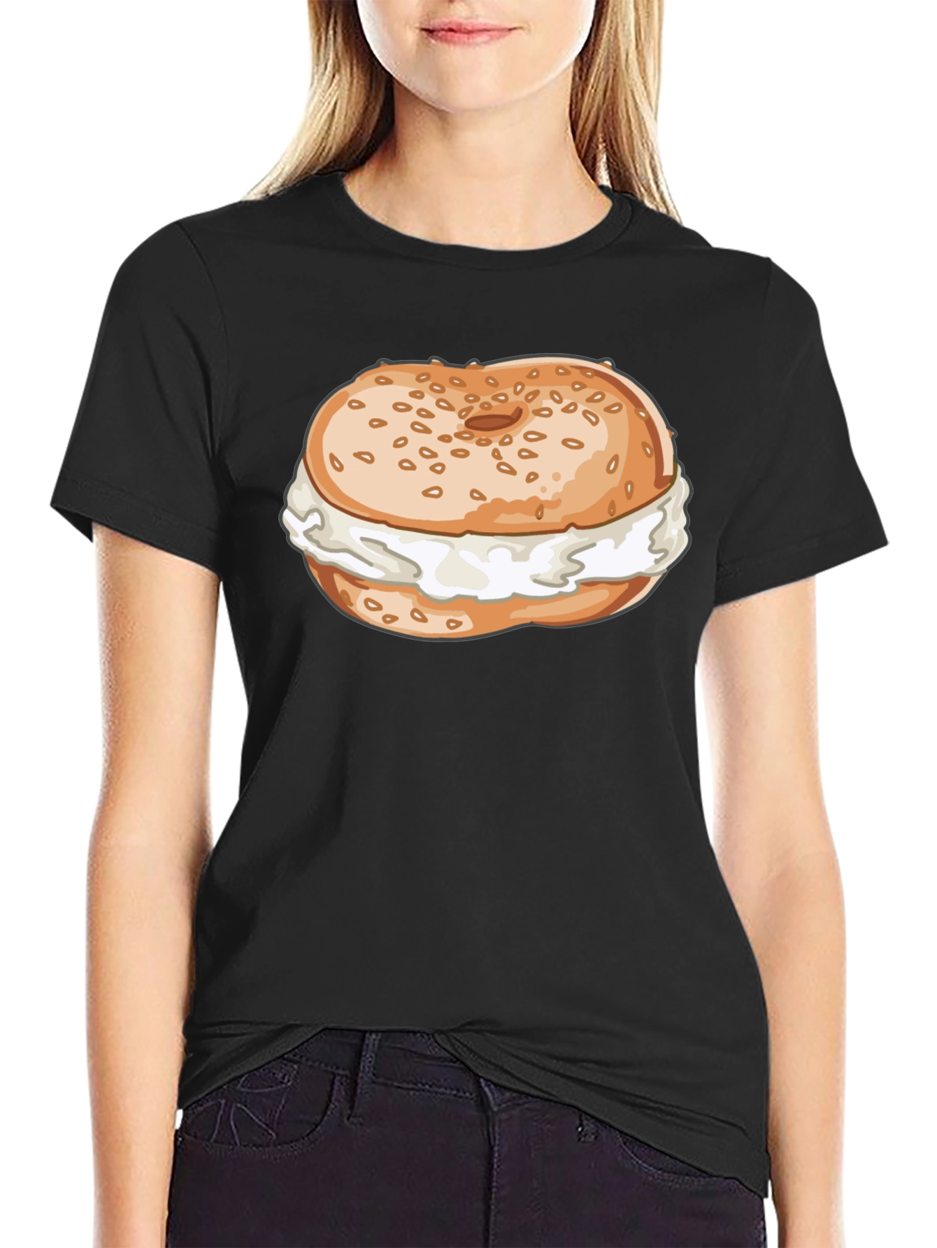Bagel & Cream Cheese Graphic Tee - Unisex Comfort