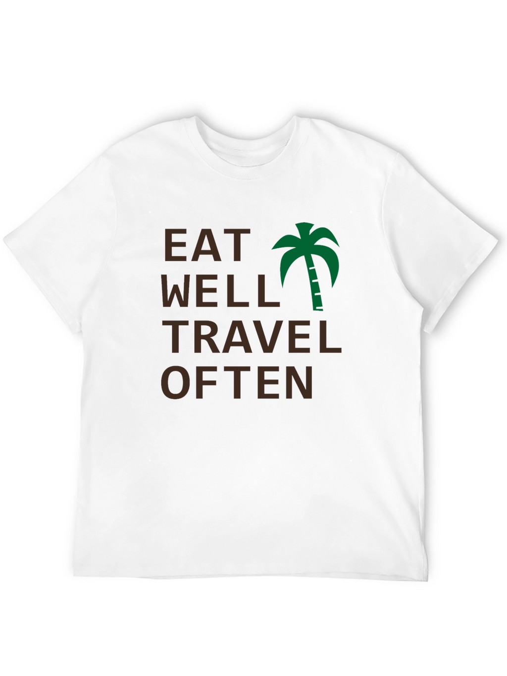 Eat Well Travel Often Black T-Shirt