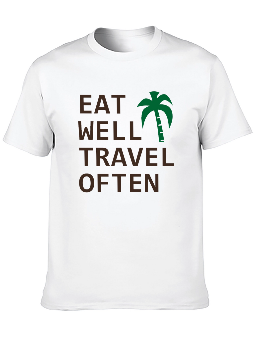 Eat Well Travel Often Black T-Shirt