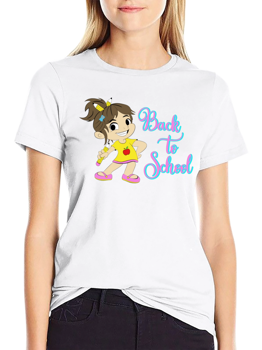 Back to School T-Shirt Cute Girl Design