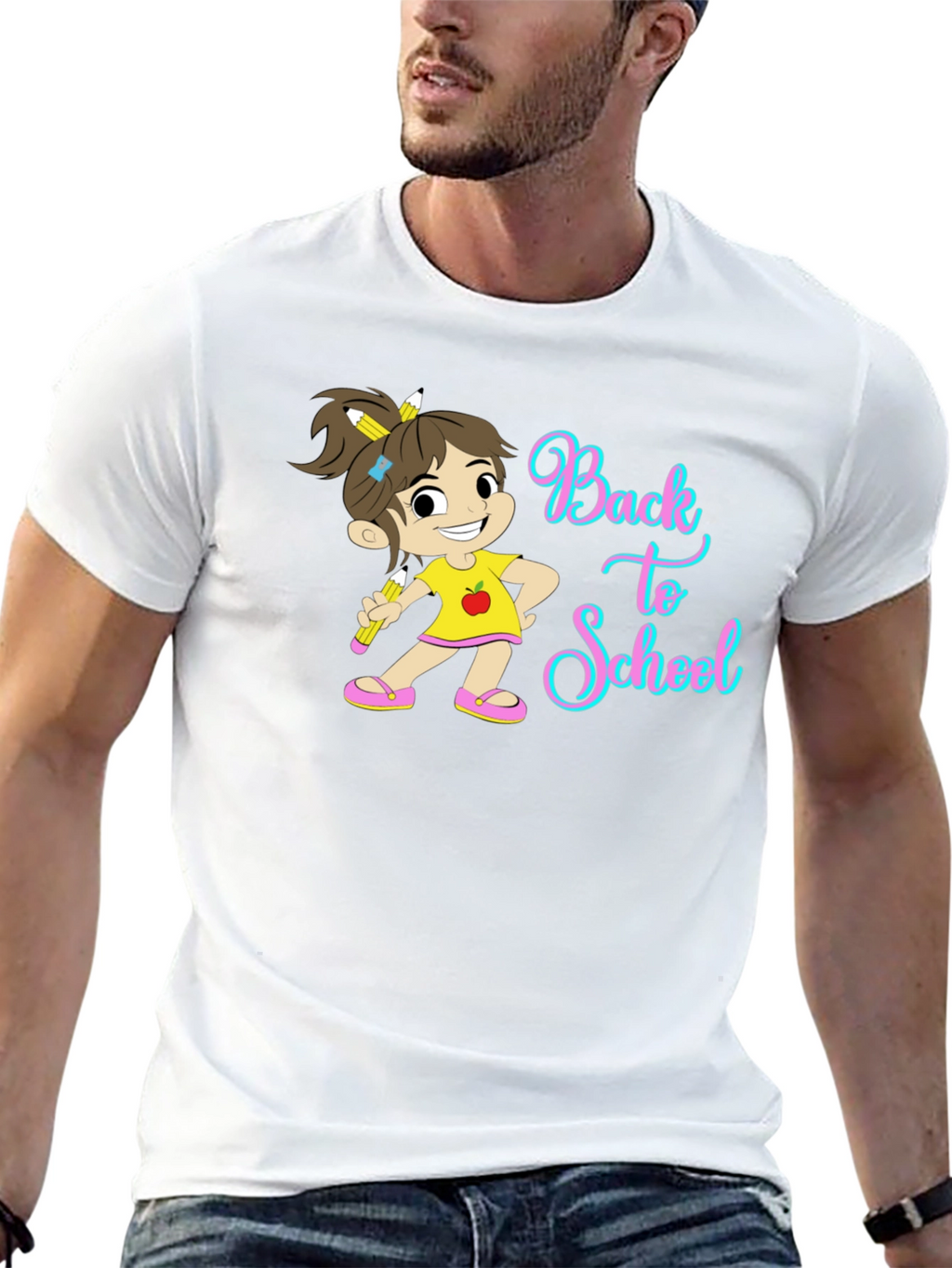 Back to School T-Shirt Cute Girl Design