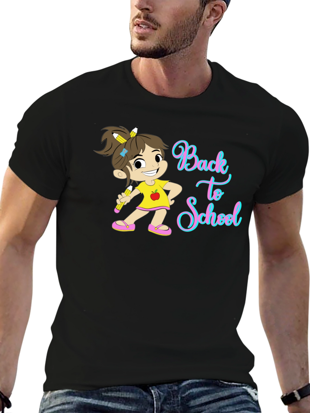 Back to School T-Shirt Cute Girl Design
