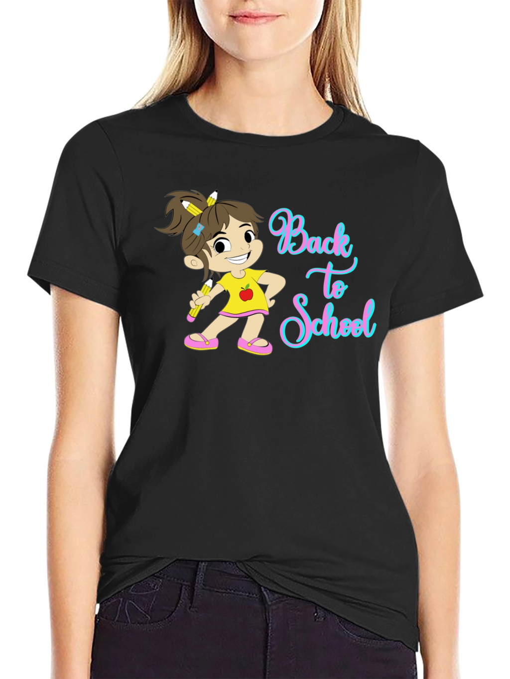 Back to School T-Shirt Cute Girl Design