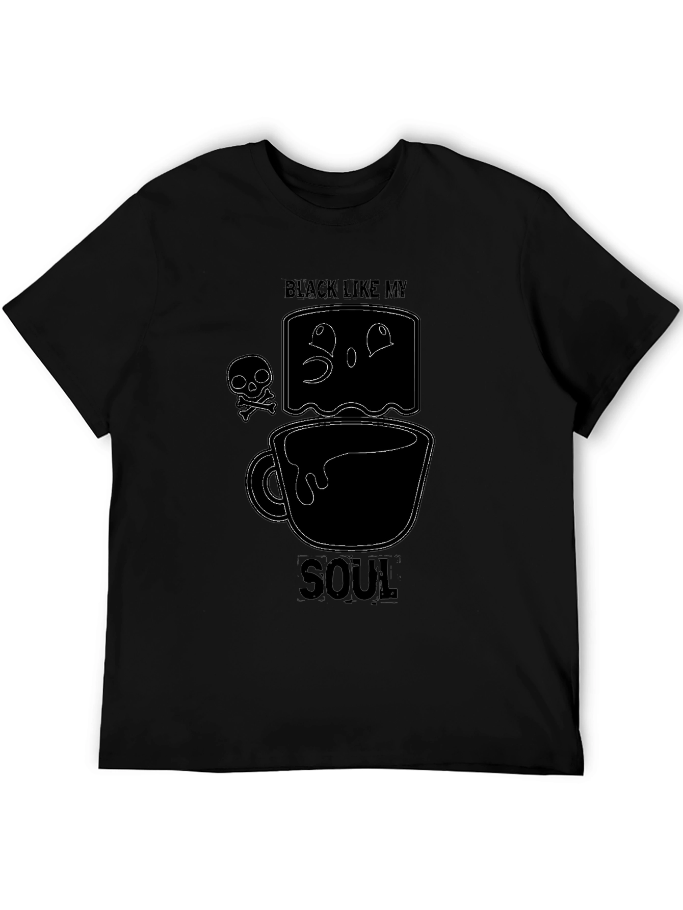 Black Like My Soul Graphic Tee - Coffee Lover T-Shirt