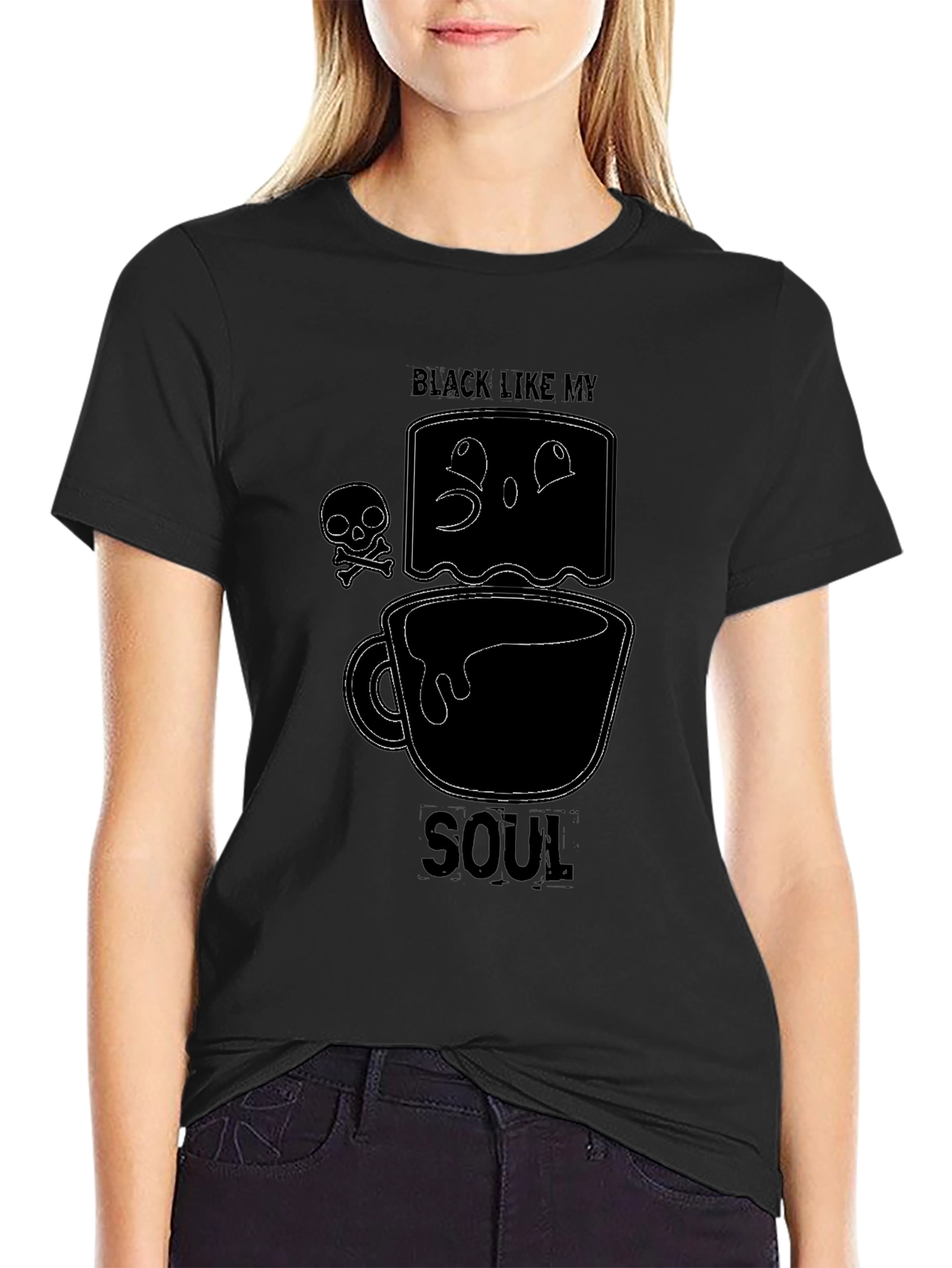 Black Like My Soul Graphic Tee - Coffee Lover T-Shirt