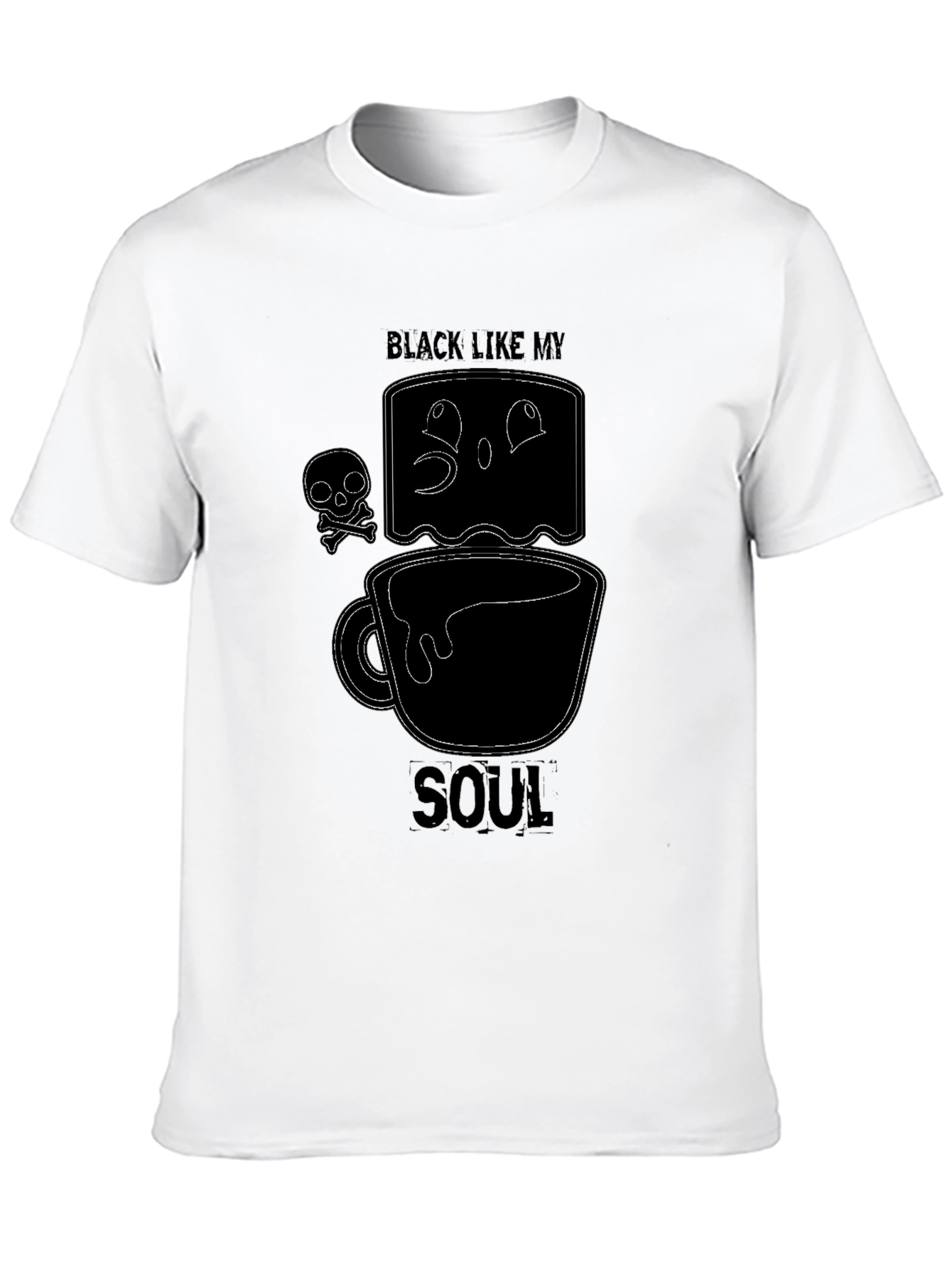 Black Like My Soul Graphic Tee - Coffee Lover T-Shirt