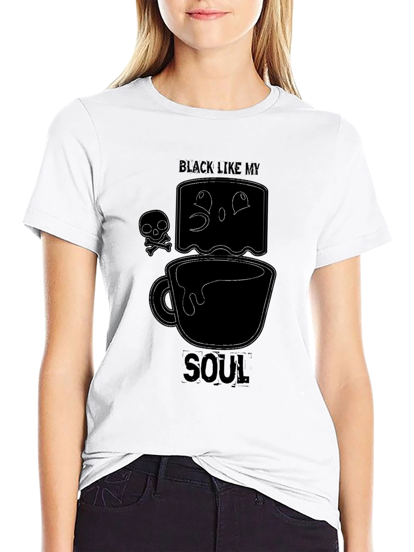 Black Like My Soul Graphic Tee - Coffee Lover T-Shirt