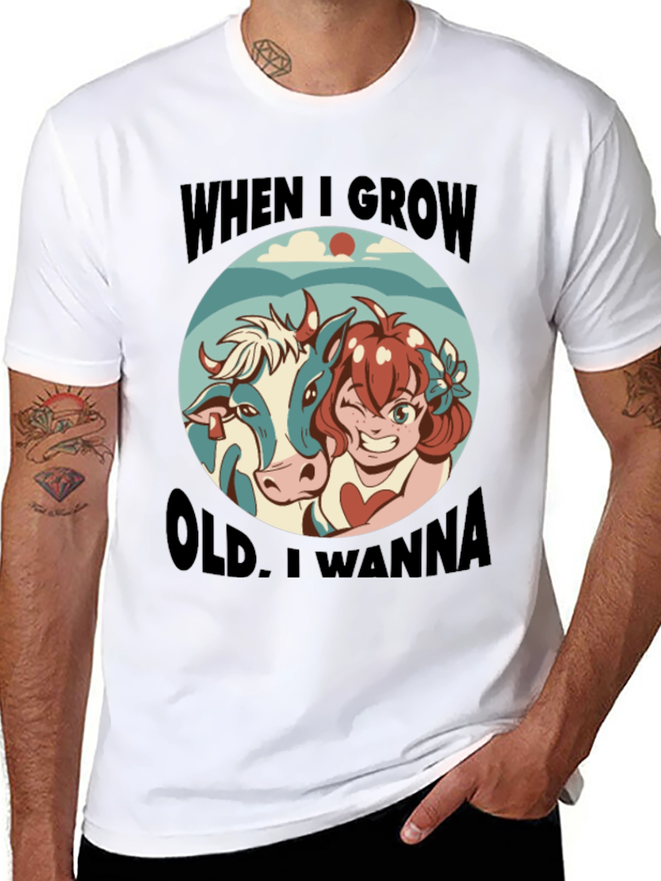 Humorous When I Grow Old Graphic Tee