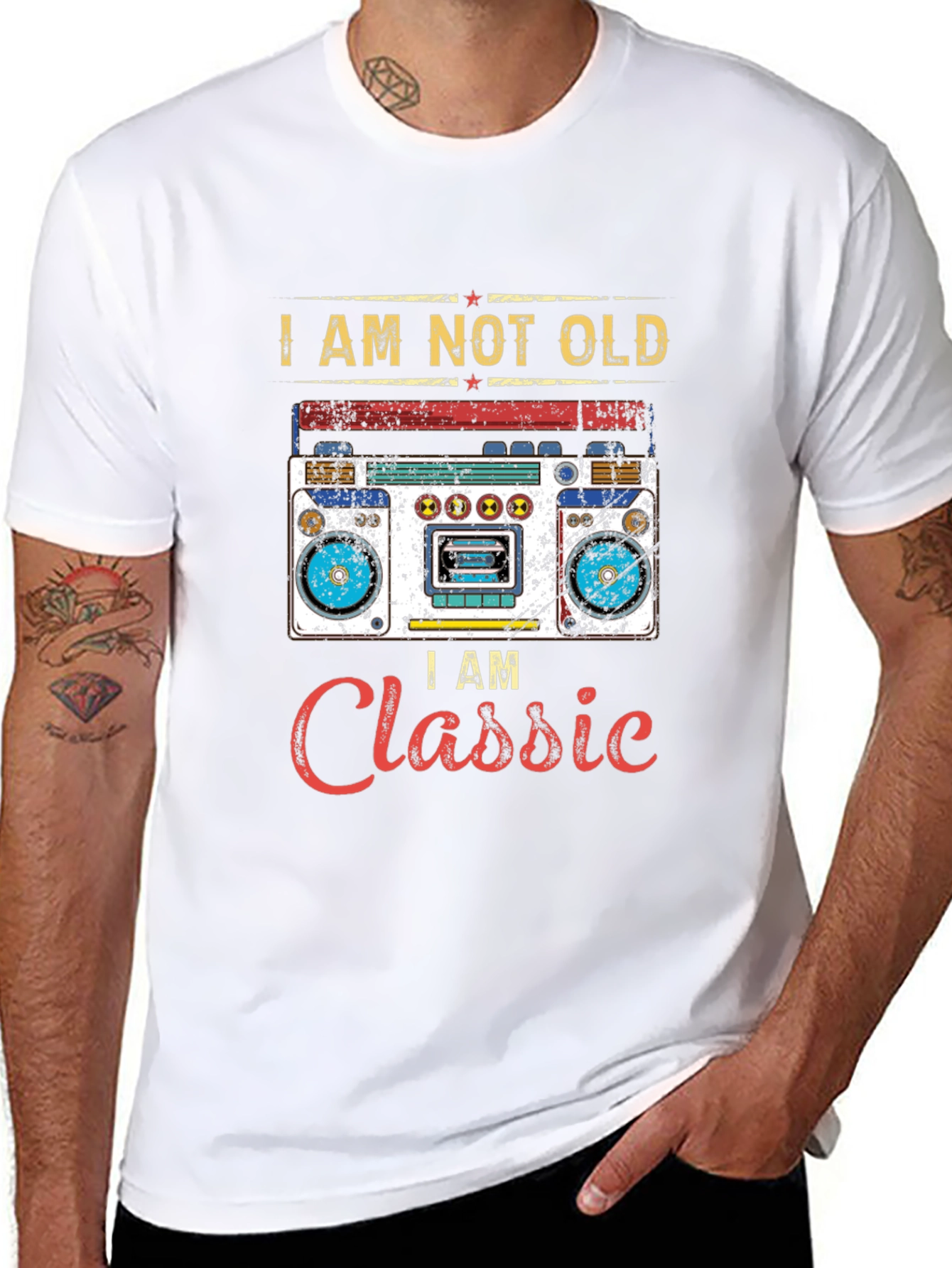 Classic Boombox Graphic T-Shirt