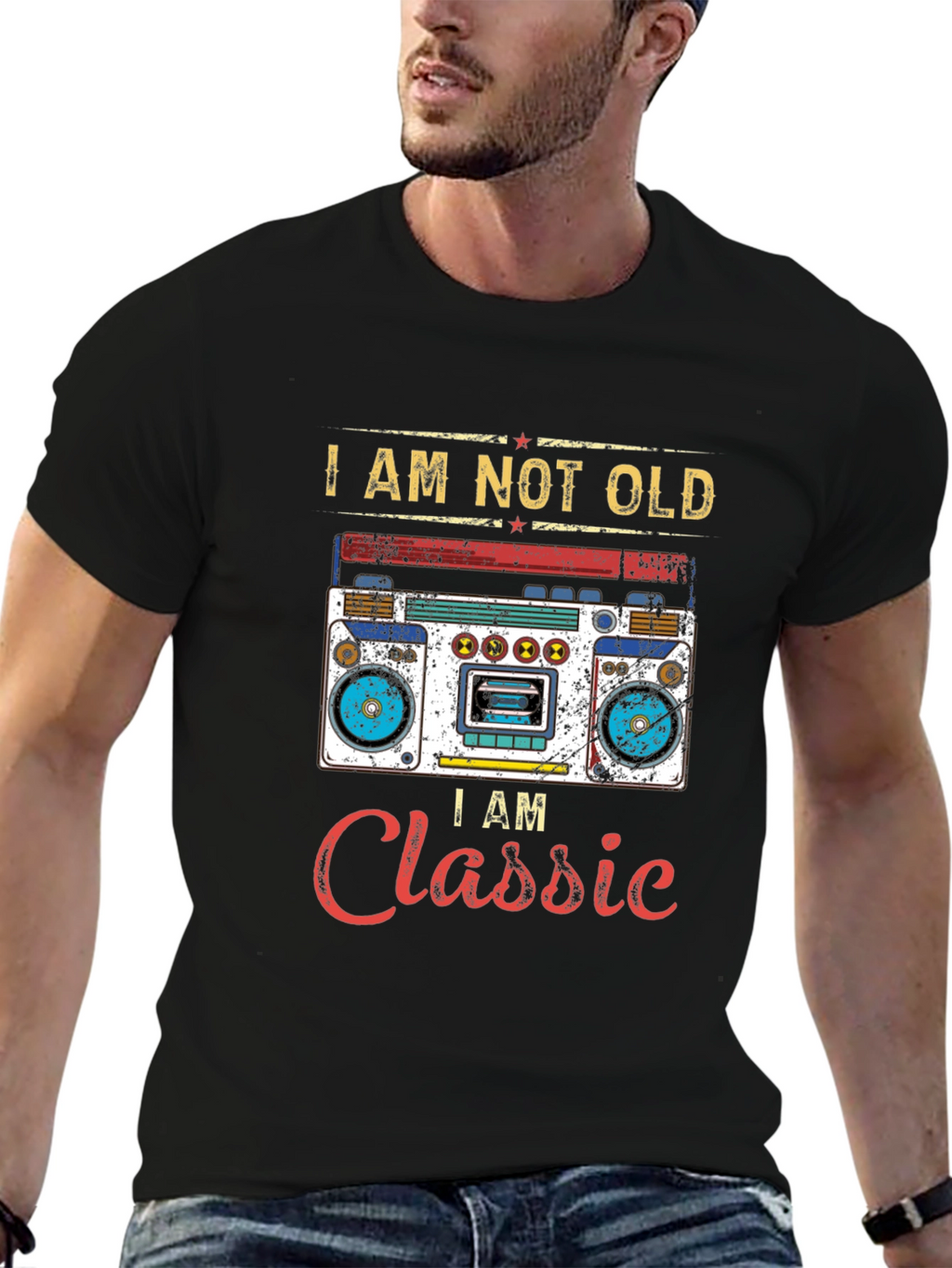 Classic Boombox Graphic T-Shirt