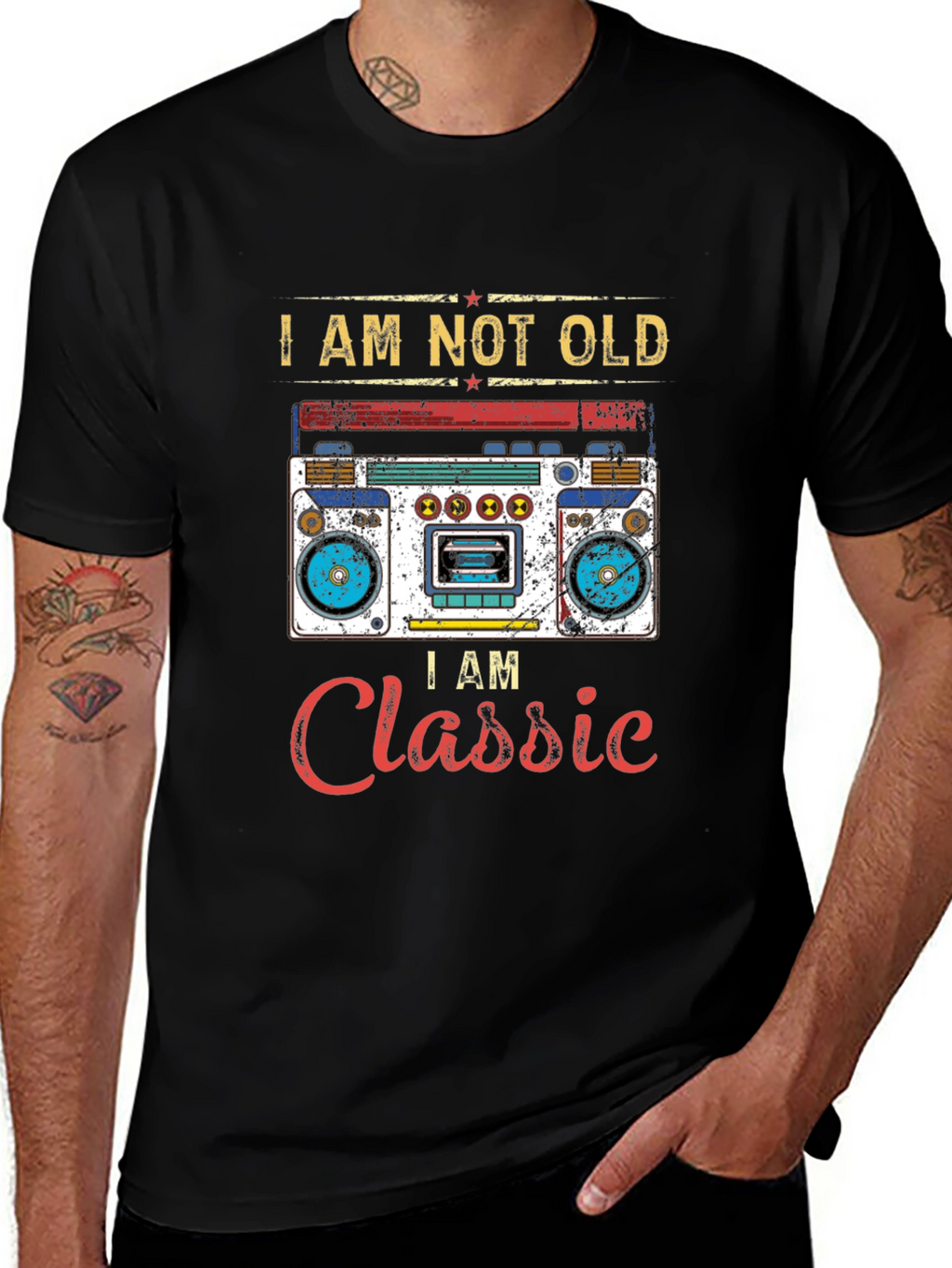 Classic Boombox Graphic T-Shirt