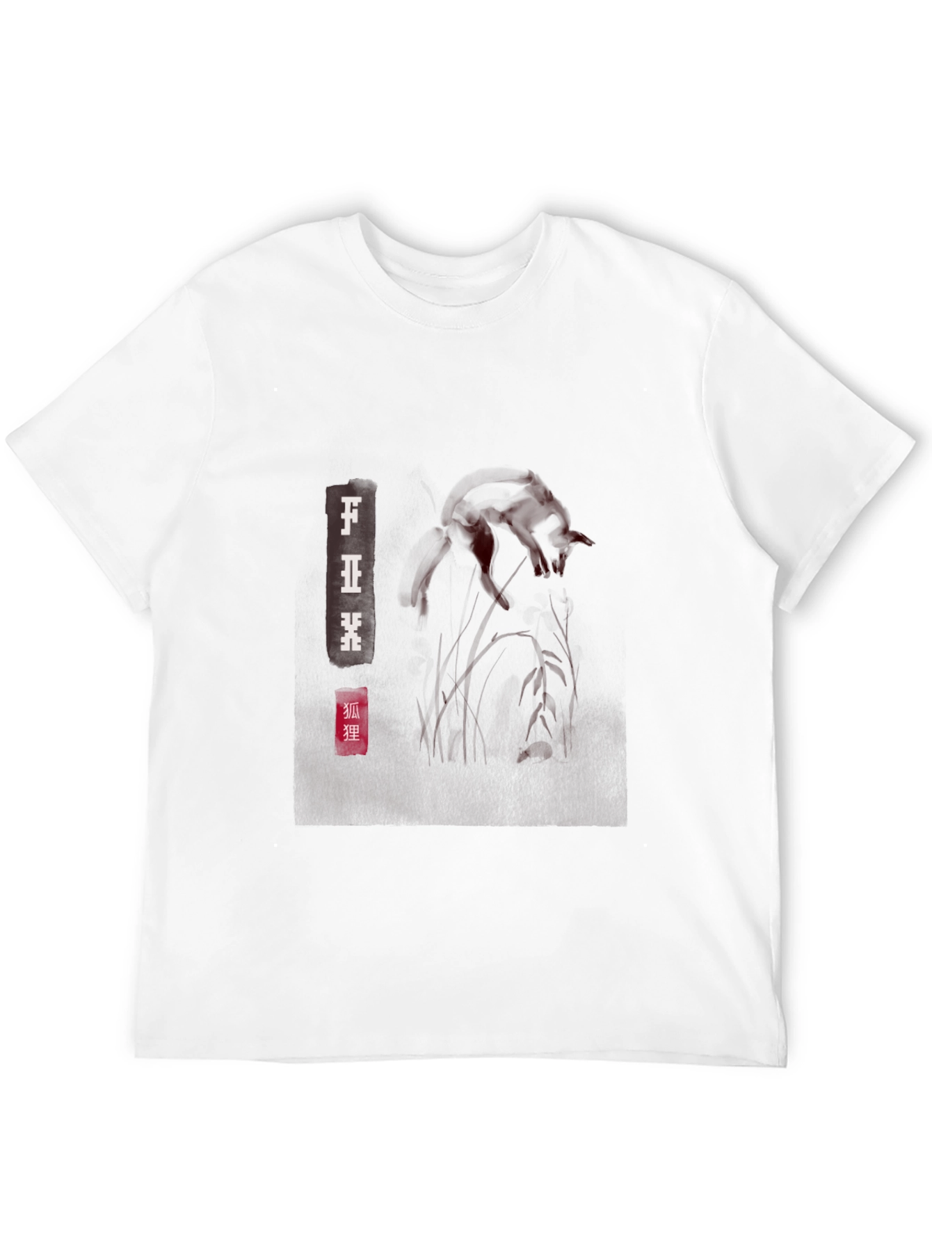 Black Fox Graphic T-Shirt Urban Style