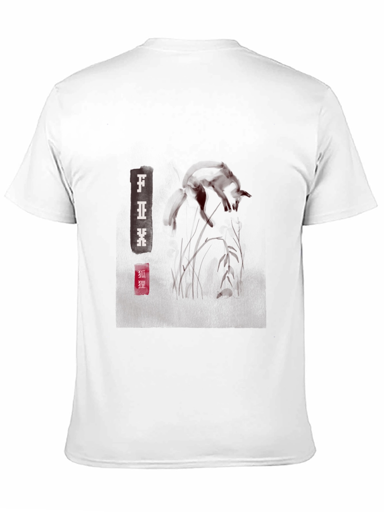 Black Fox Graphic T-Shirt Urban Style