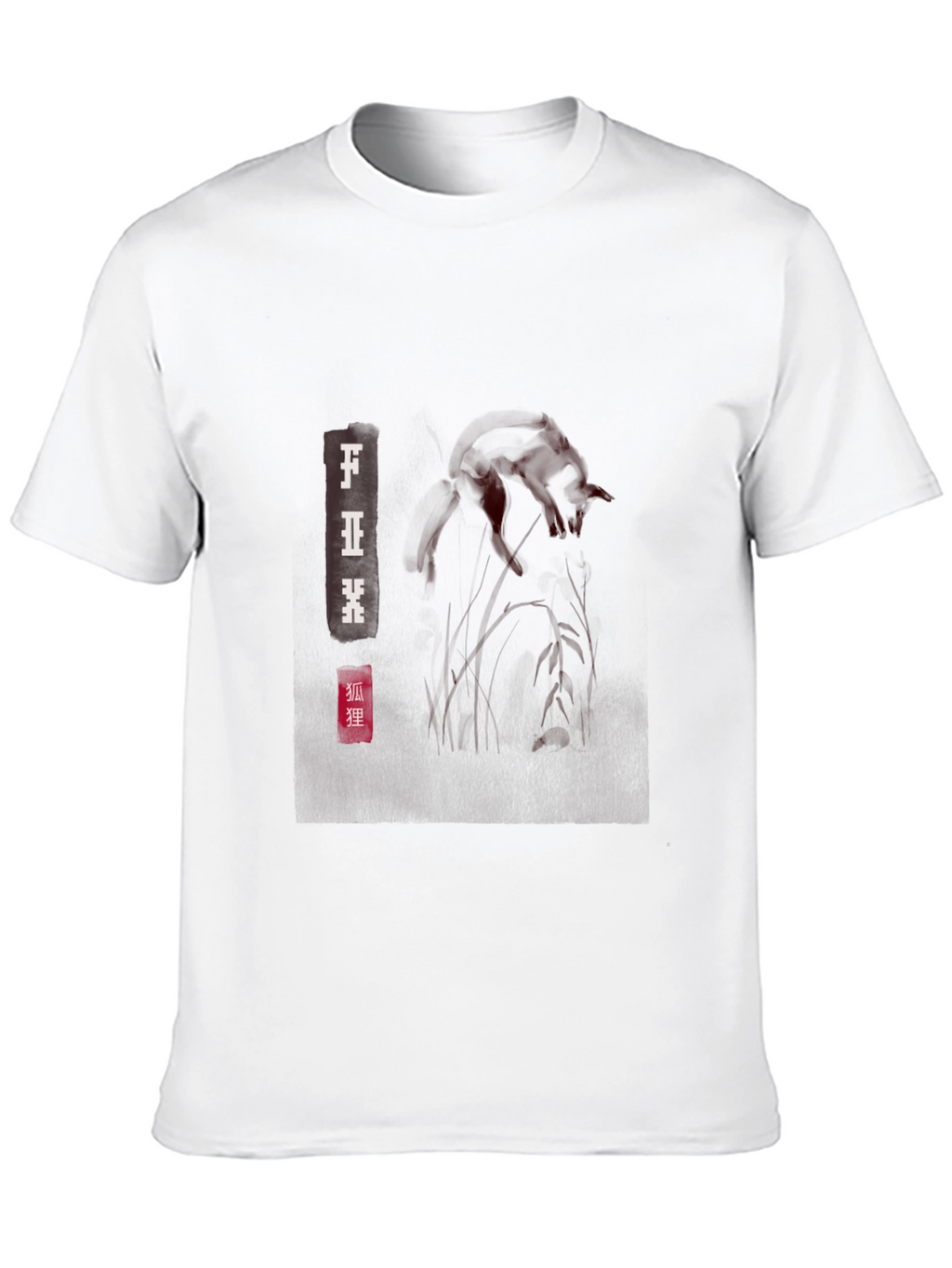 Black Fox Graphic T-Shirt Urban Style