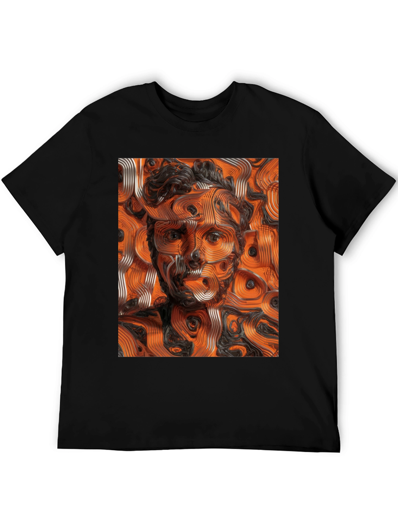 Abstract Portrait Graphic Tee - Unique Design