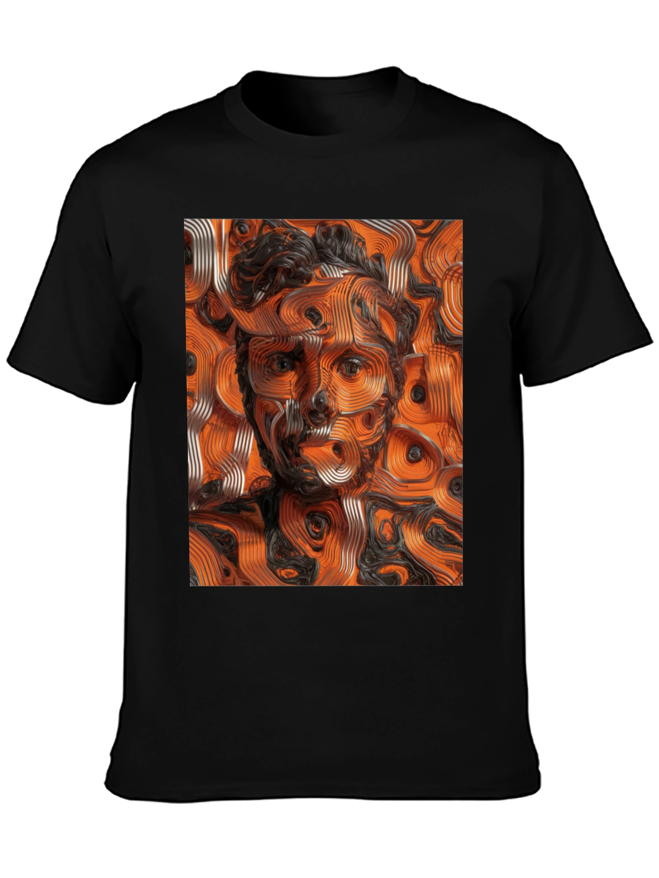 Abstract Portrait Graphic Tee - Unique Design