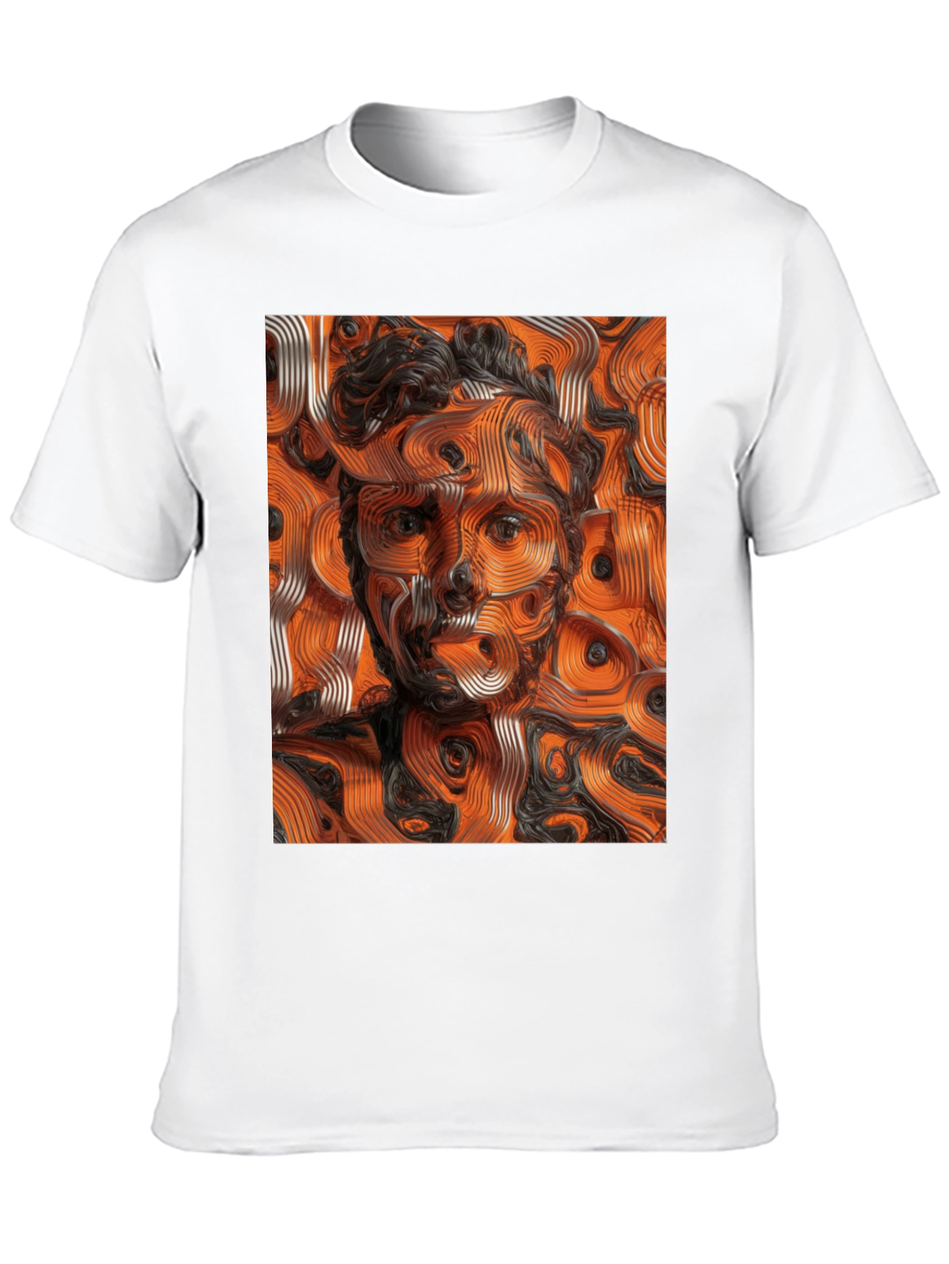 Abstract Portrait Graphic Tee - Unique Design