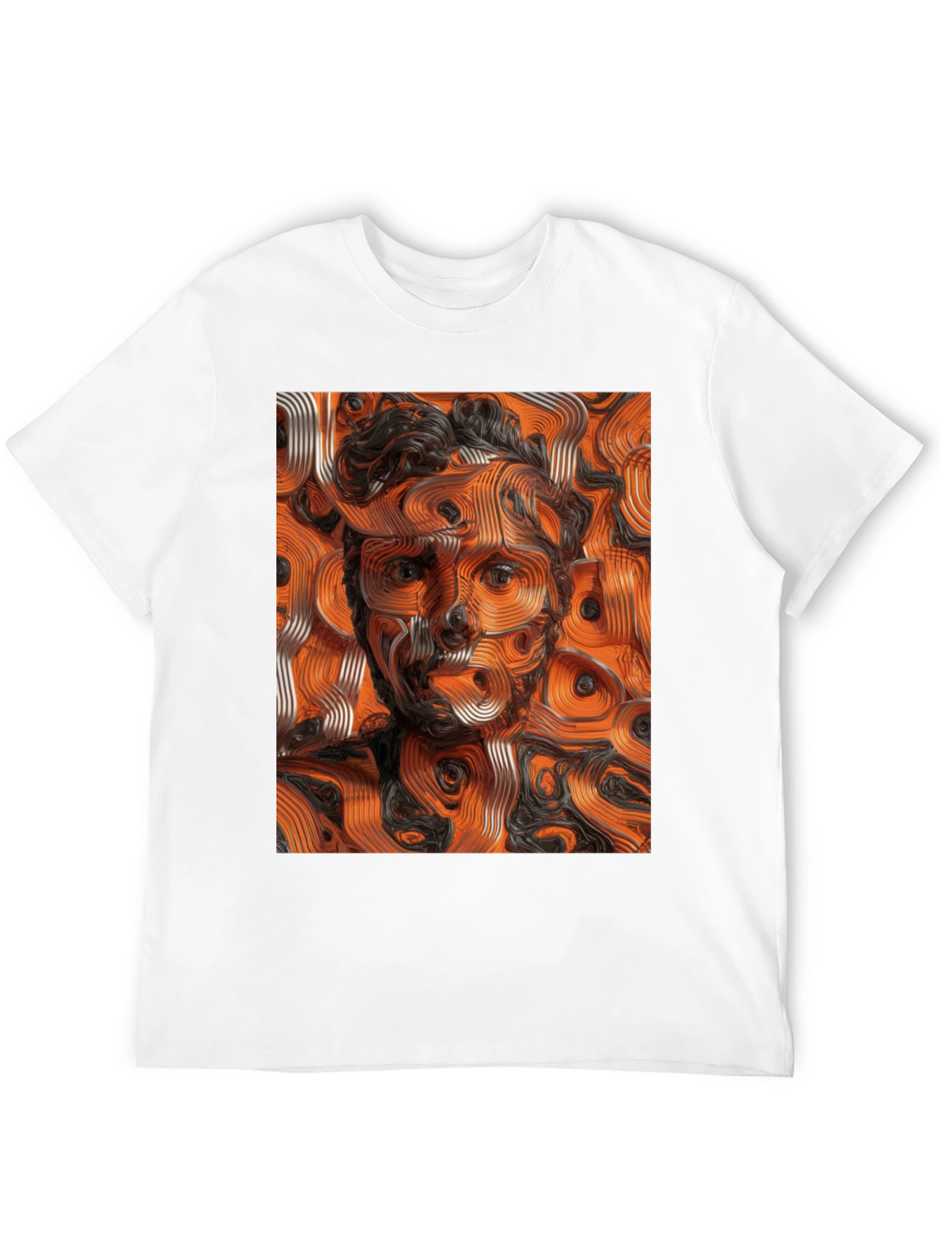 Abstract Portrait Graphic Tee - Unique Design