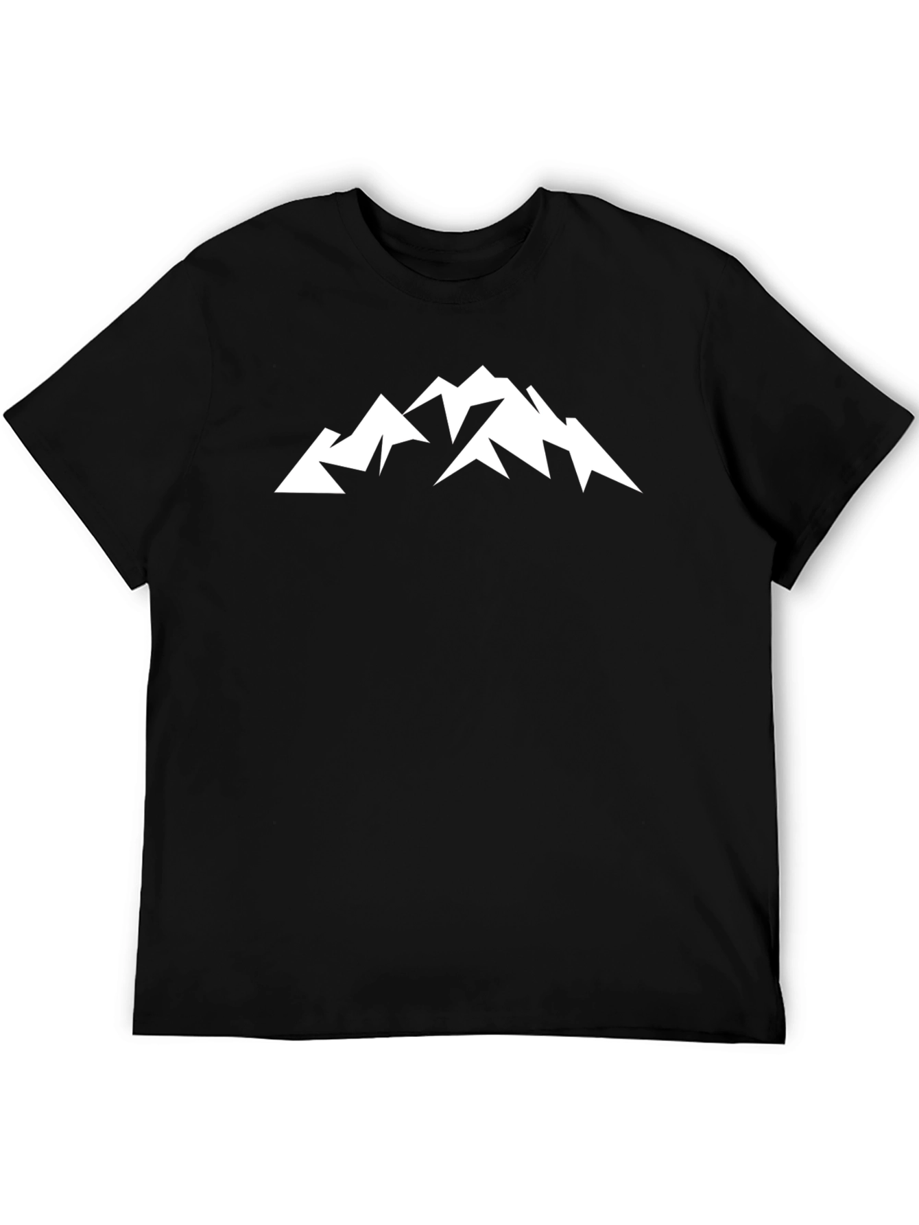 Mountain Peak Graphic Tee - Black Cotton Blend