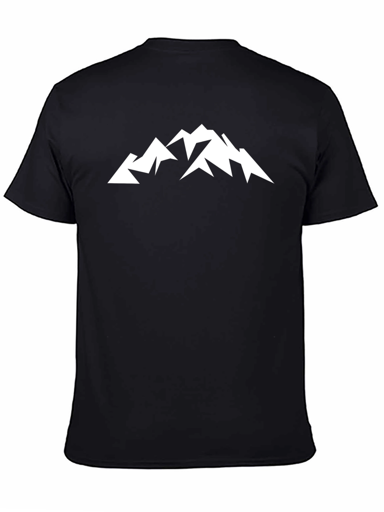 Mountain Peak Graphic Tee - Black Cotton Blend