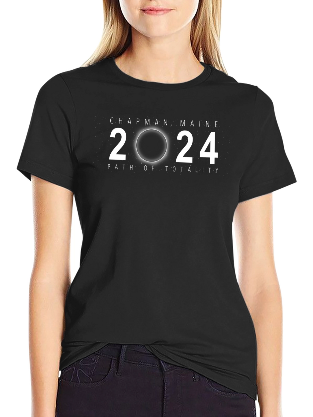 Chapman Maine 2024 Path of Totality T-Shirt